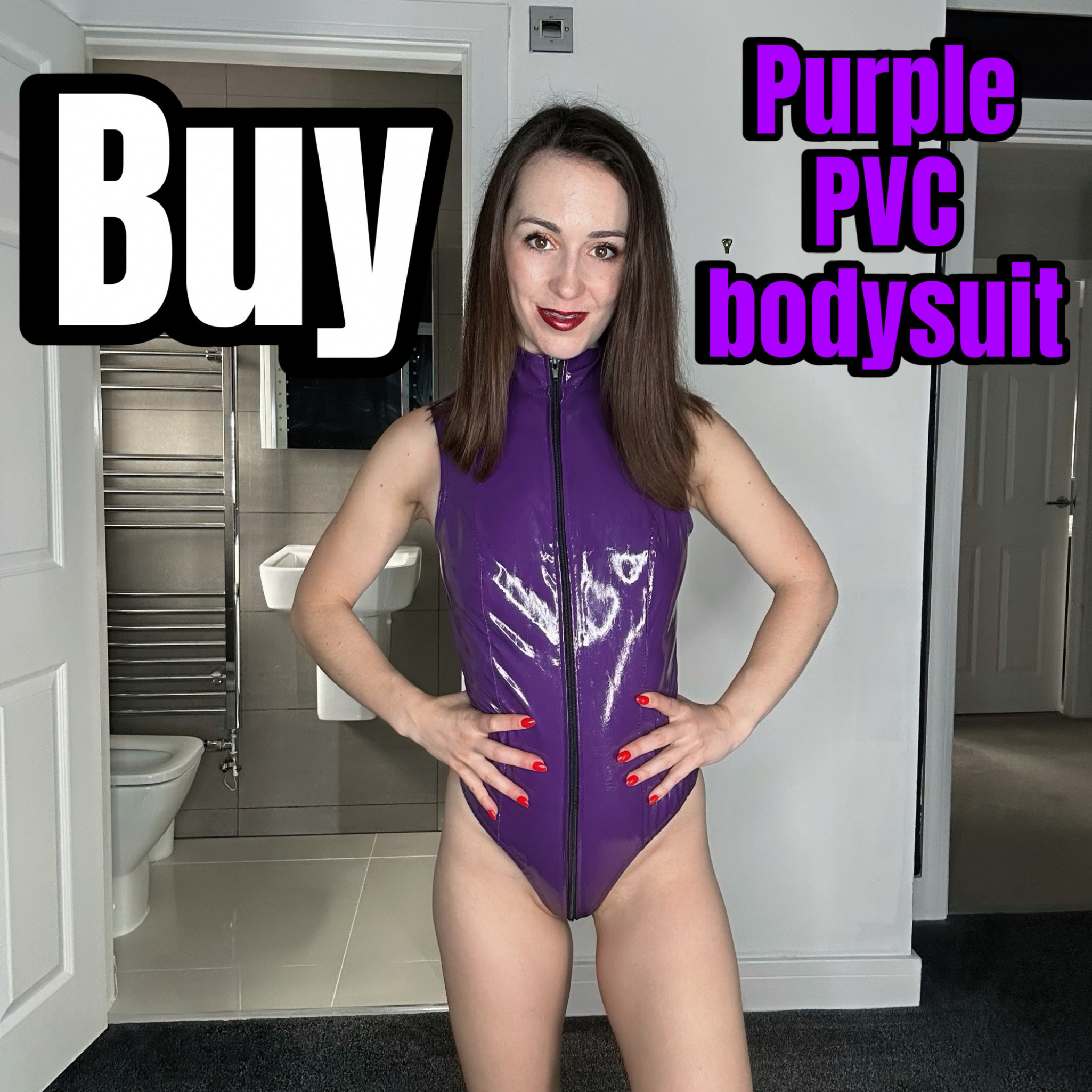 Buy purple PVC bodysuit