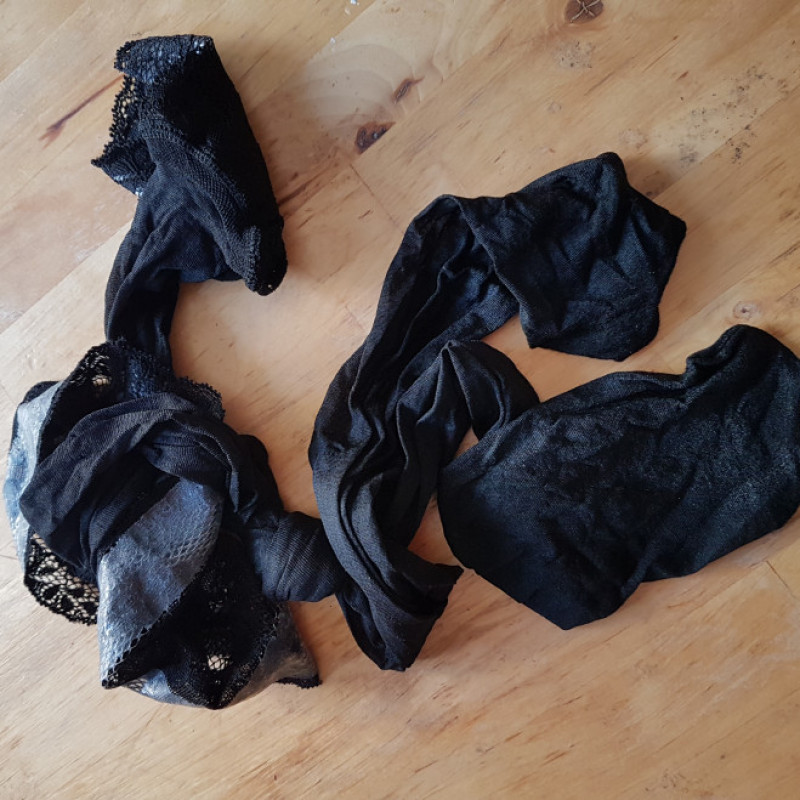 Cum covered stockings