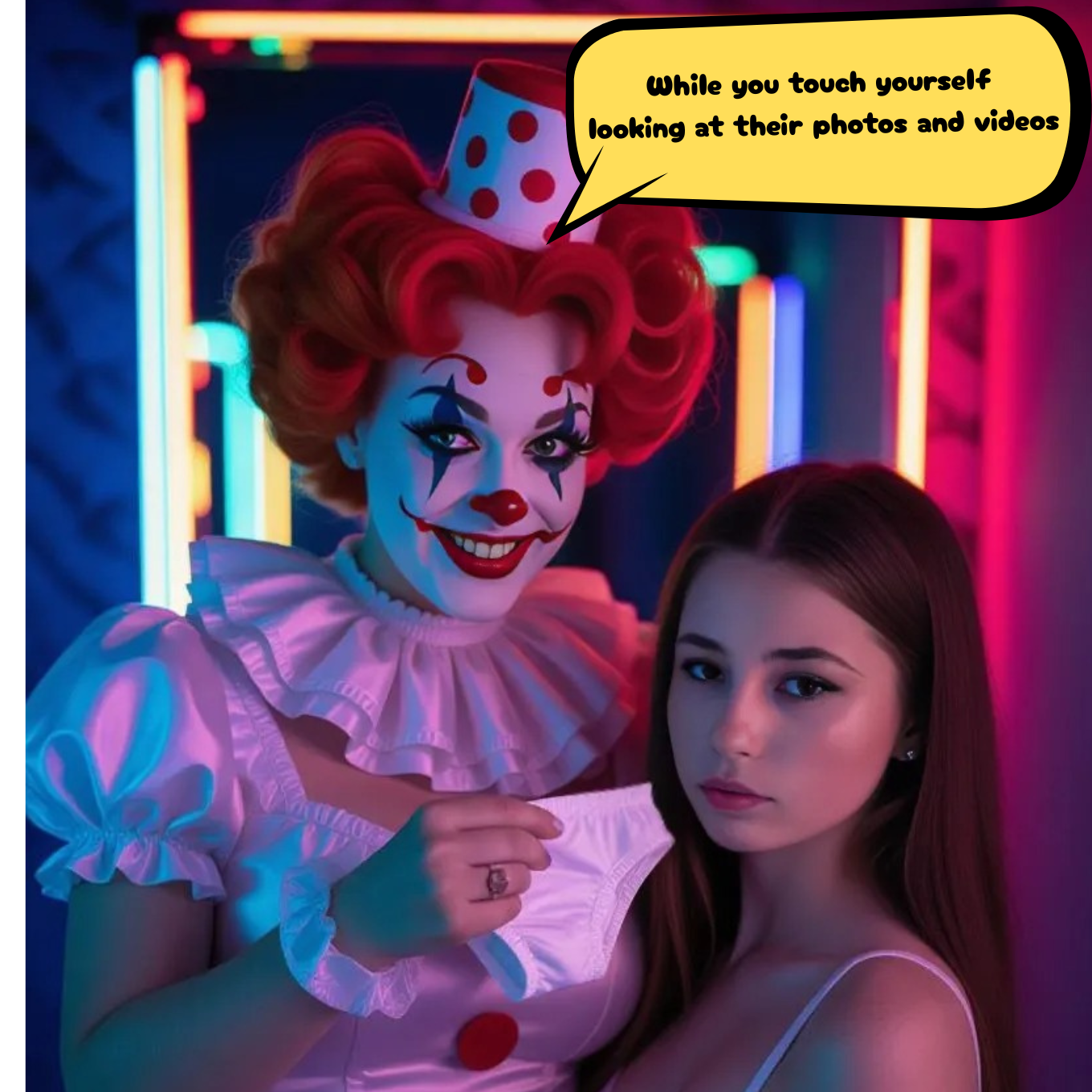 Halloween Clown Domination  Alinas Seductive Worn Panties