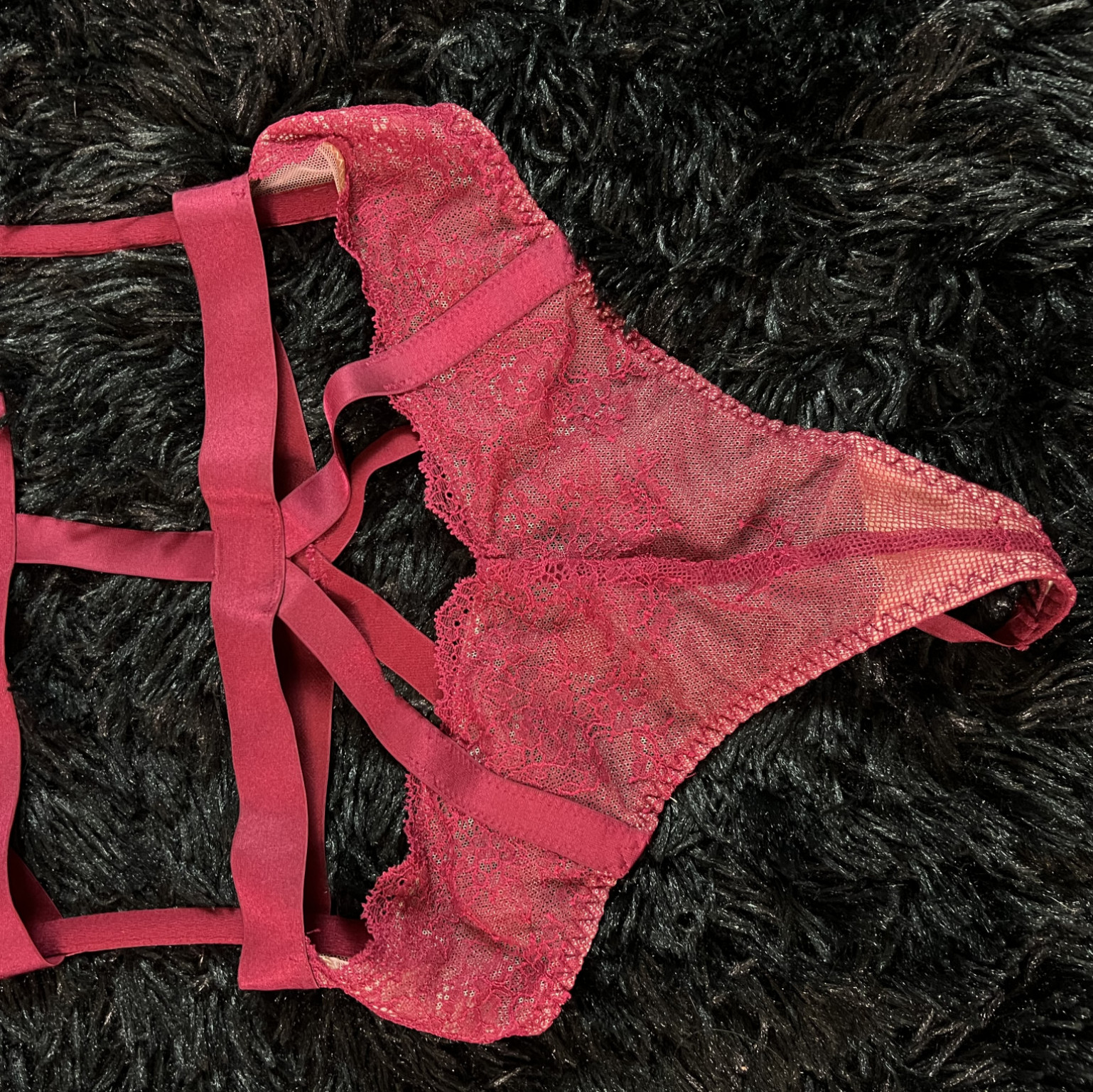 Burgundy Caged Bodysuit Lingerie