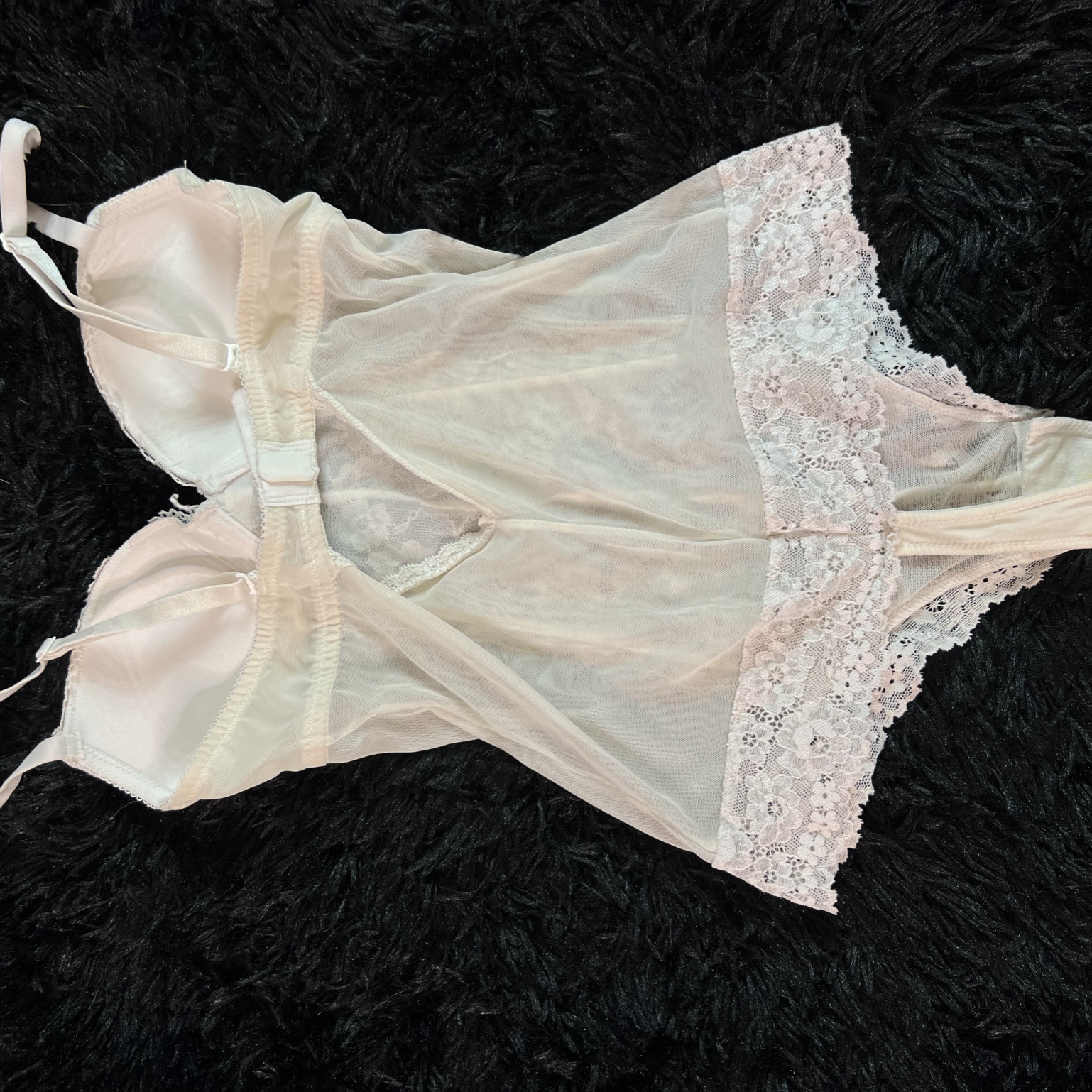My First Lingerie White Thong Bodysuit