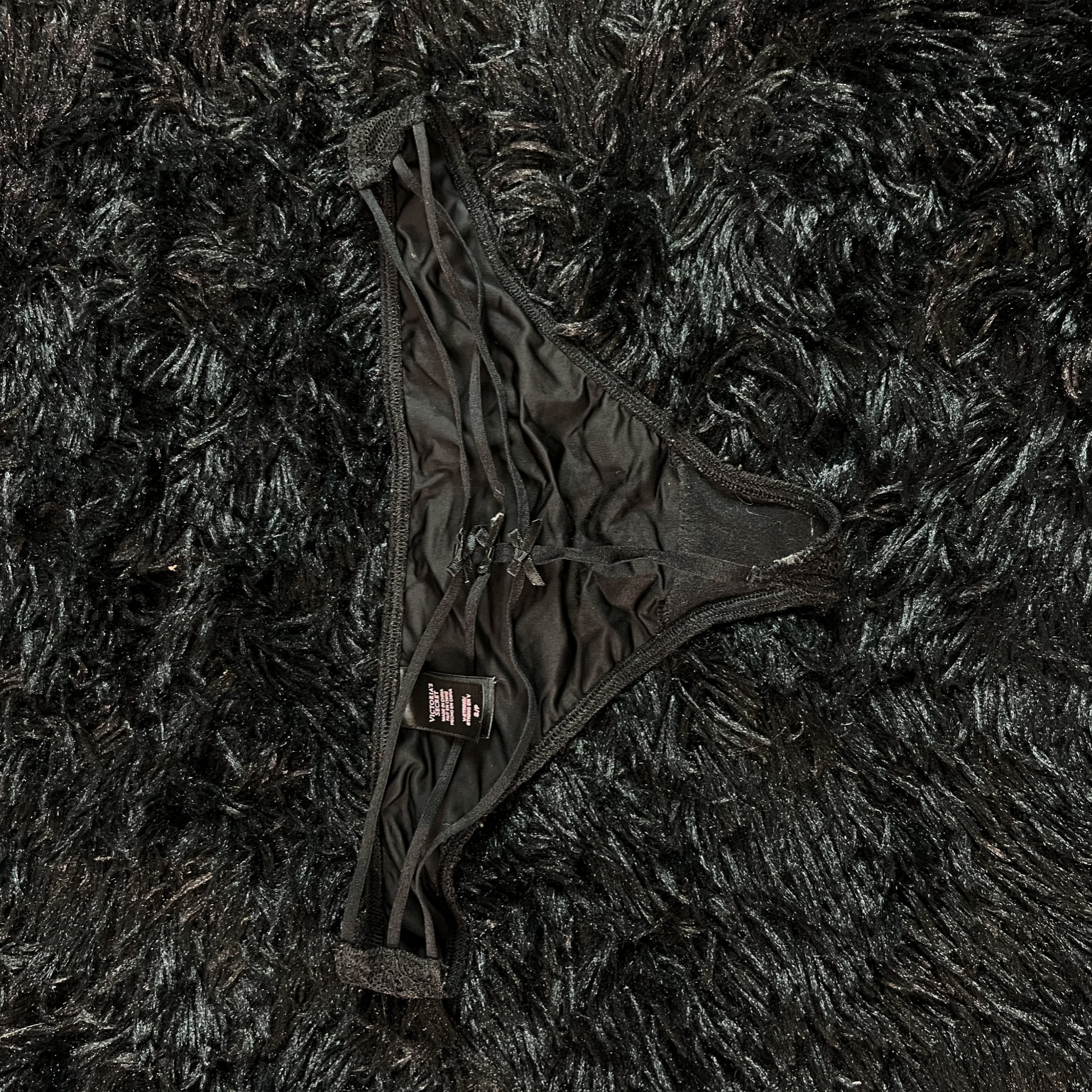 Strappy Black Lace Panties