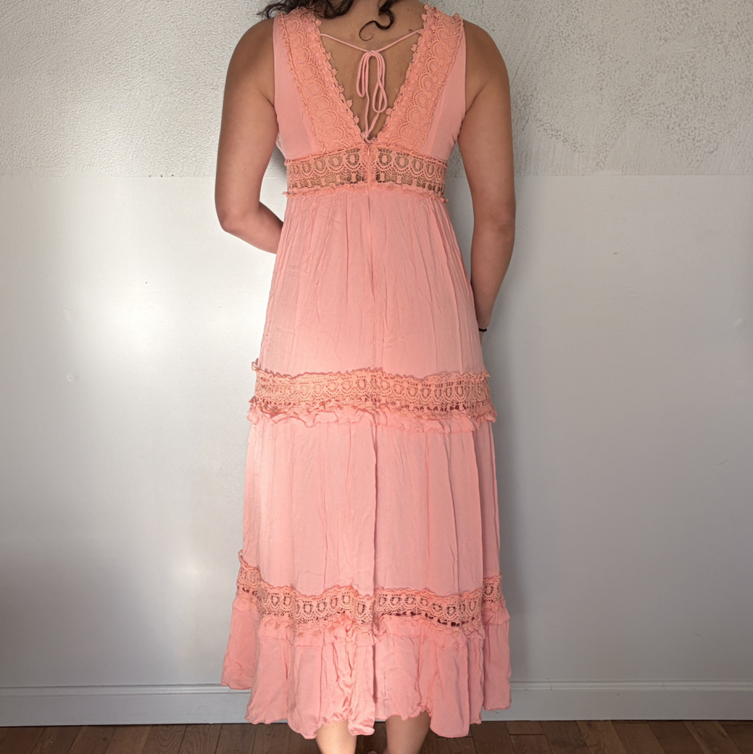 Pink gauze dress