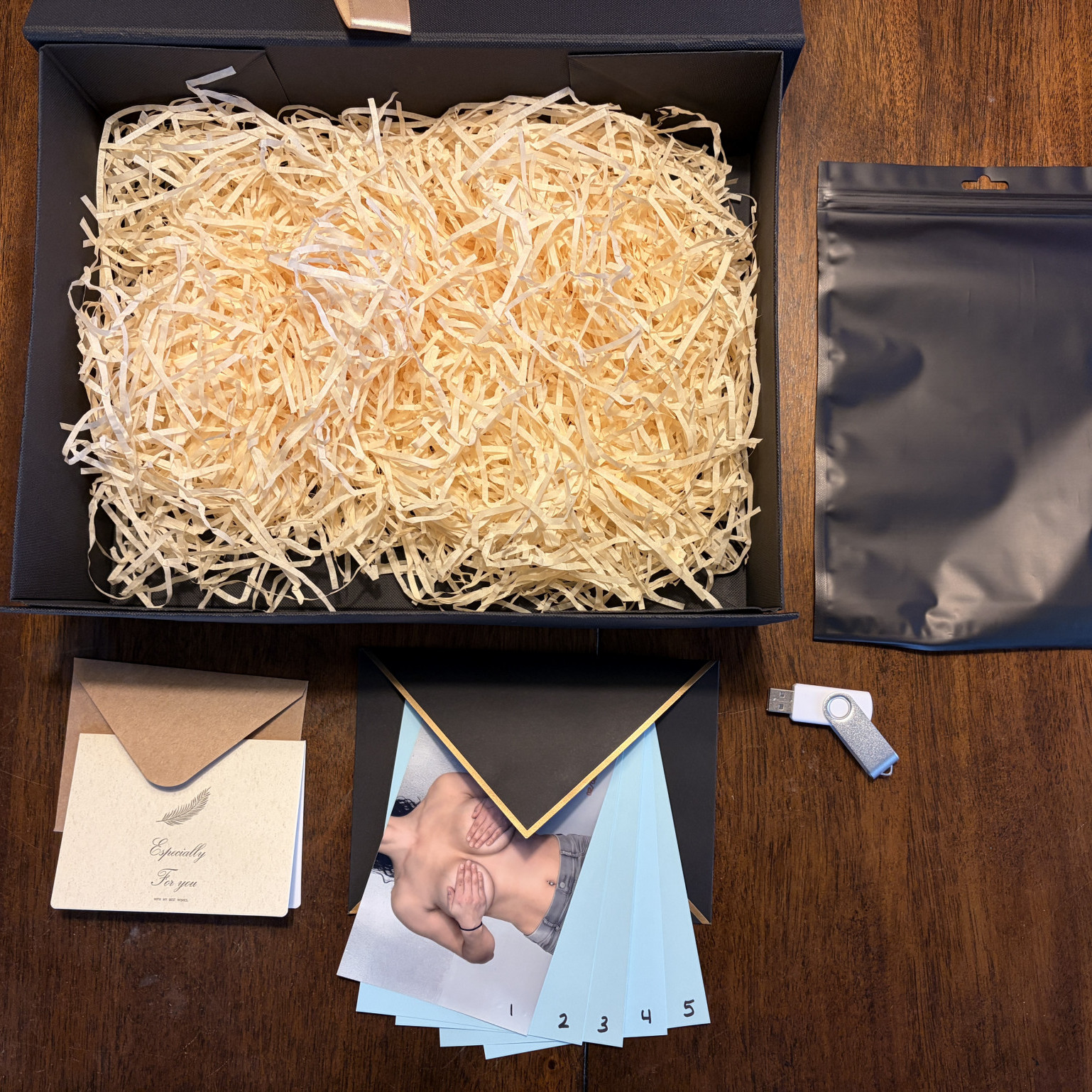 Deluxe packaged bra and panty set