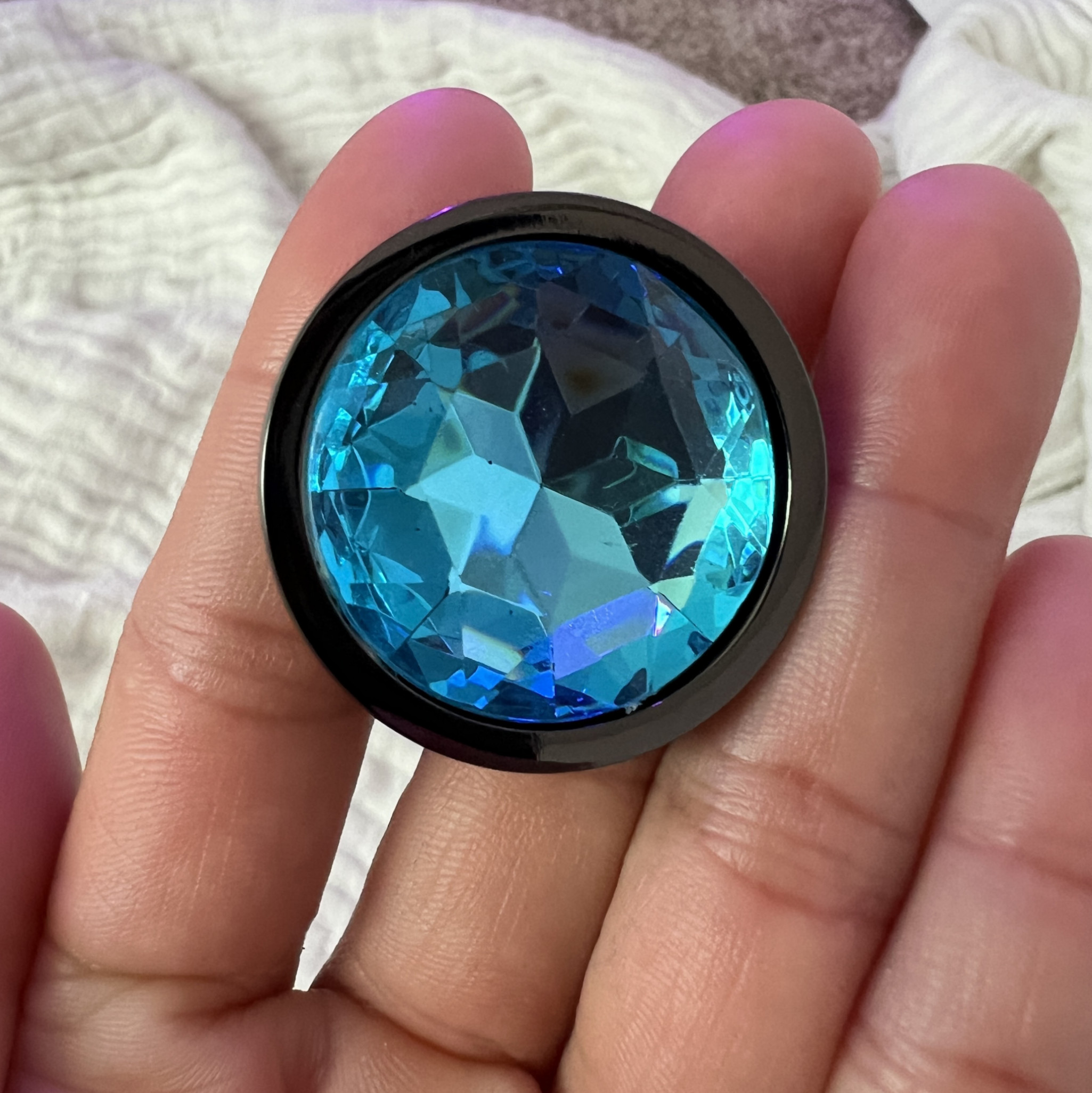 Blue Jewel Butt Plug