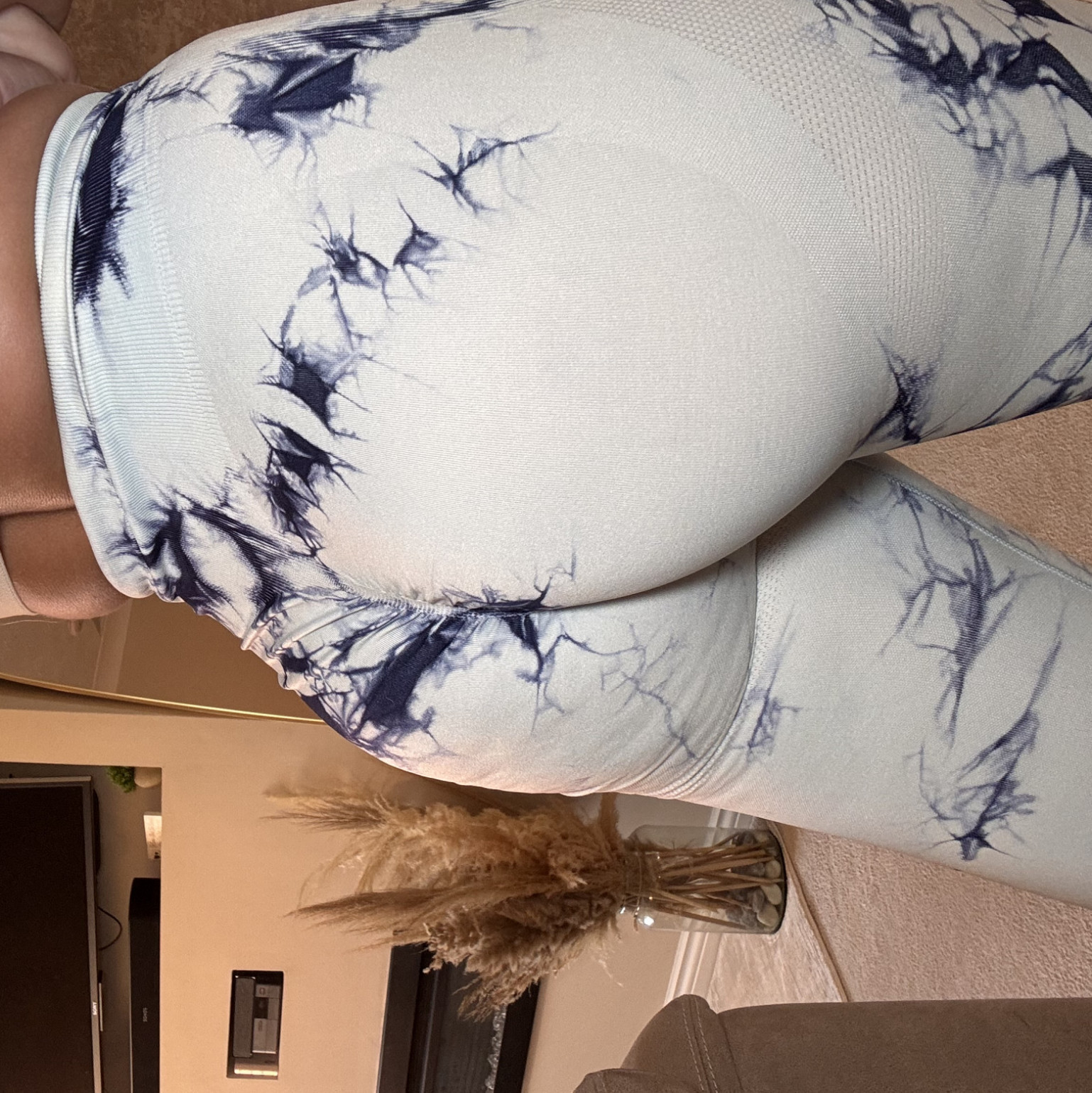 Blue Marble Gym Leggings