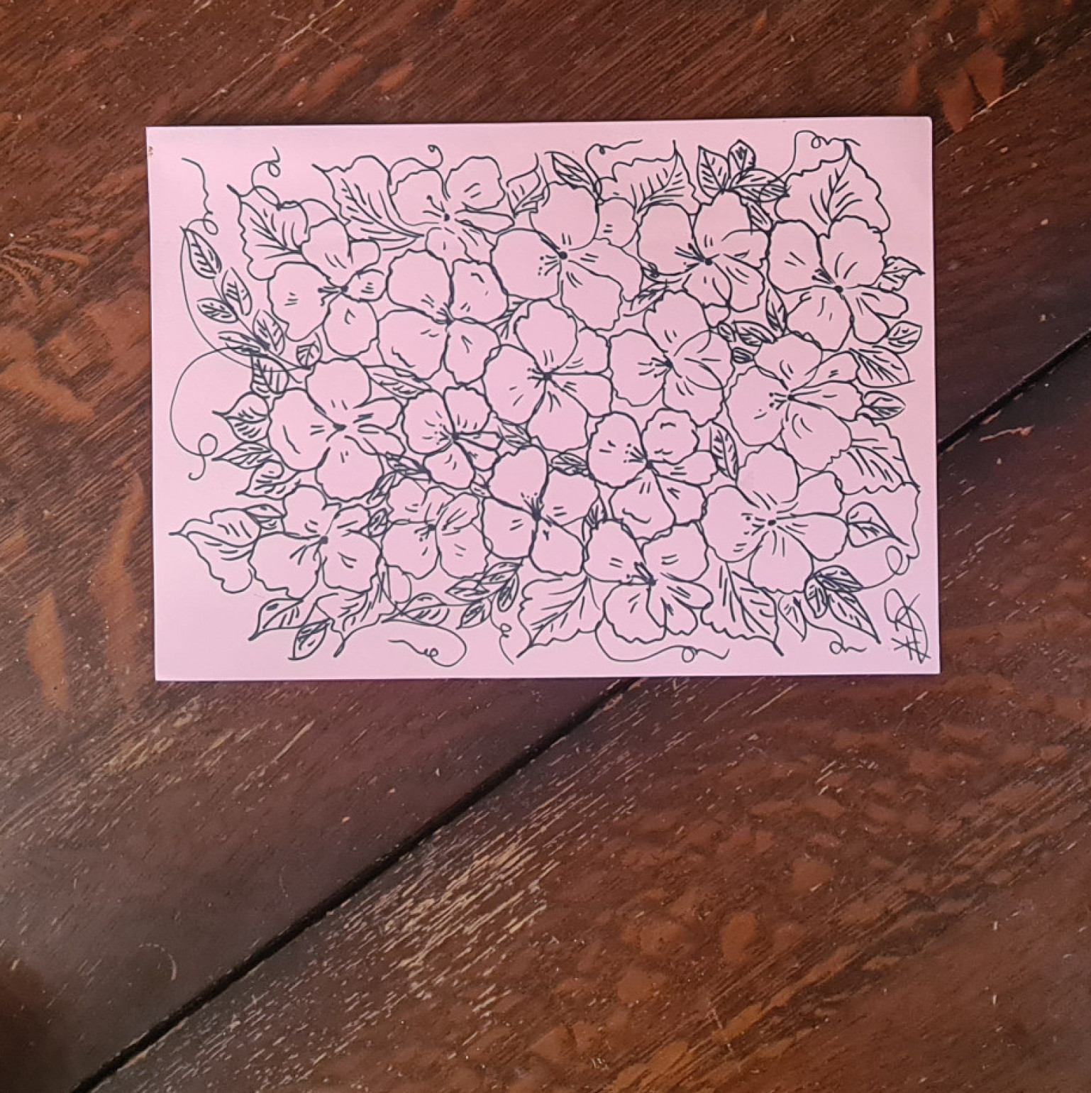 Pansies original art