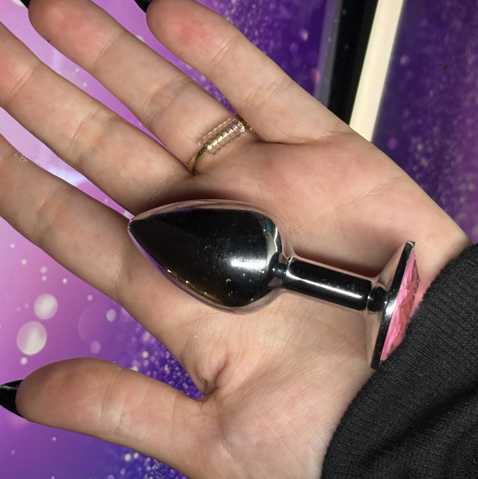 Small Butt Plug Pink Jewel WELL USED