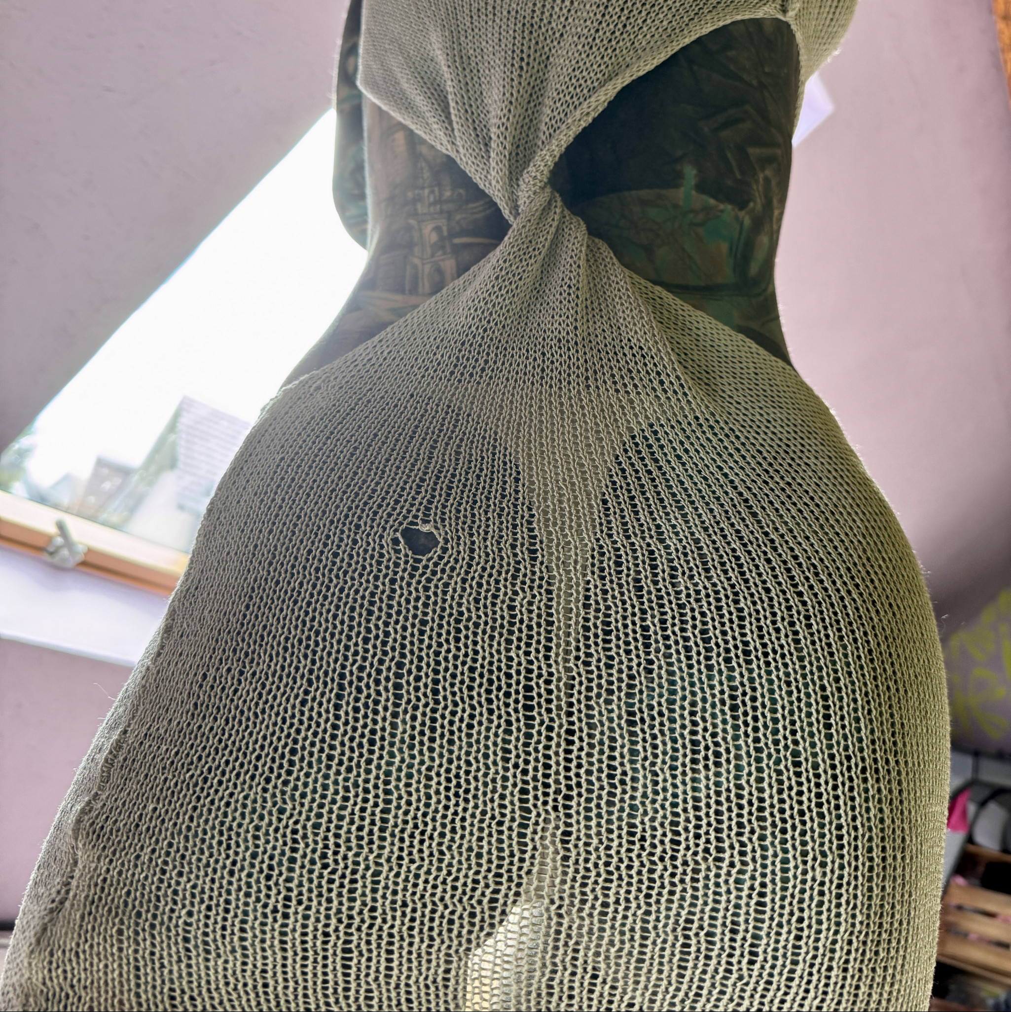 Worn croched dress  see through!