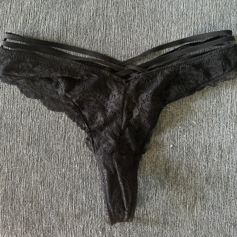 Passionate Black Lace Thong