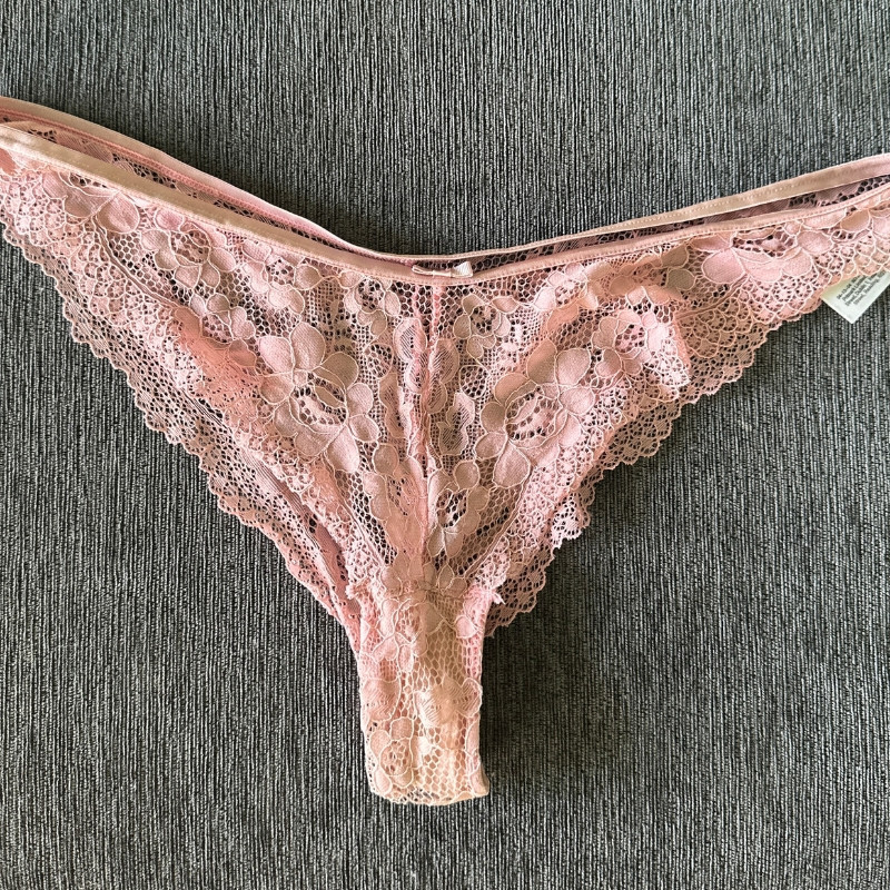 Cute Pink Lace Thong