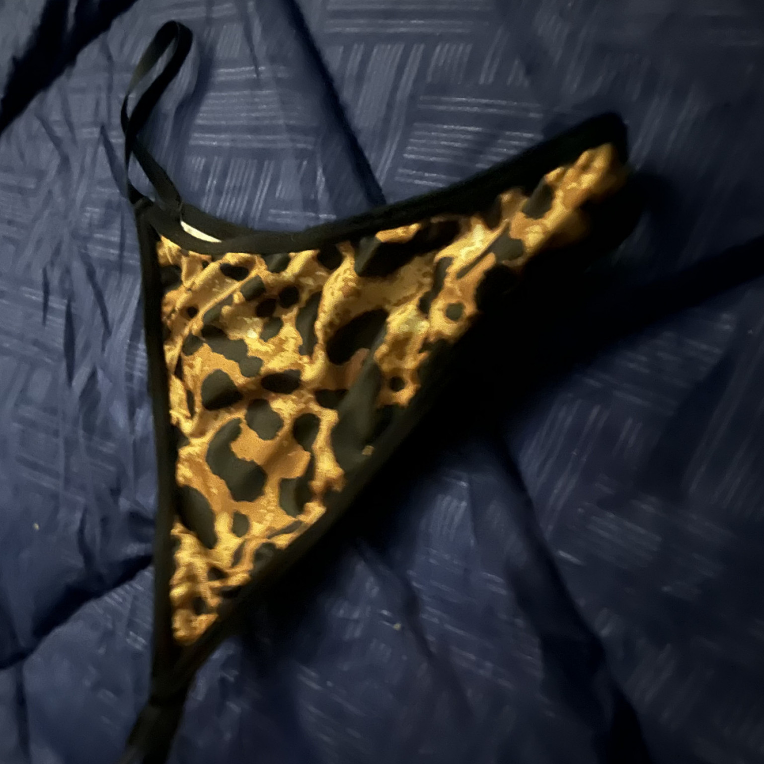 Tanga leopardo colaless usada