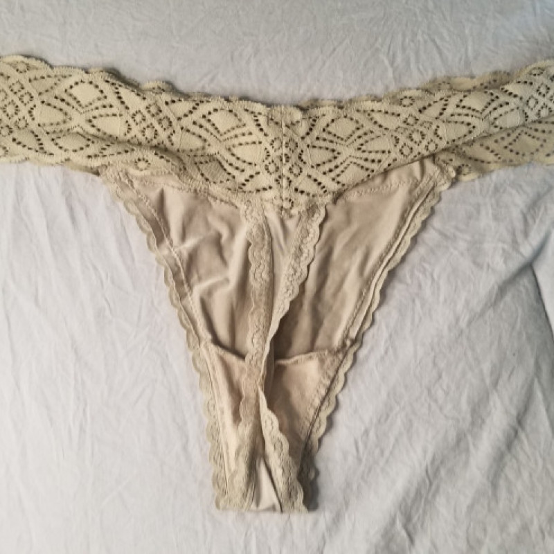 Tan lace panties
