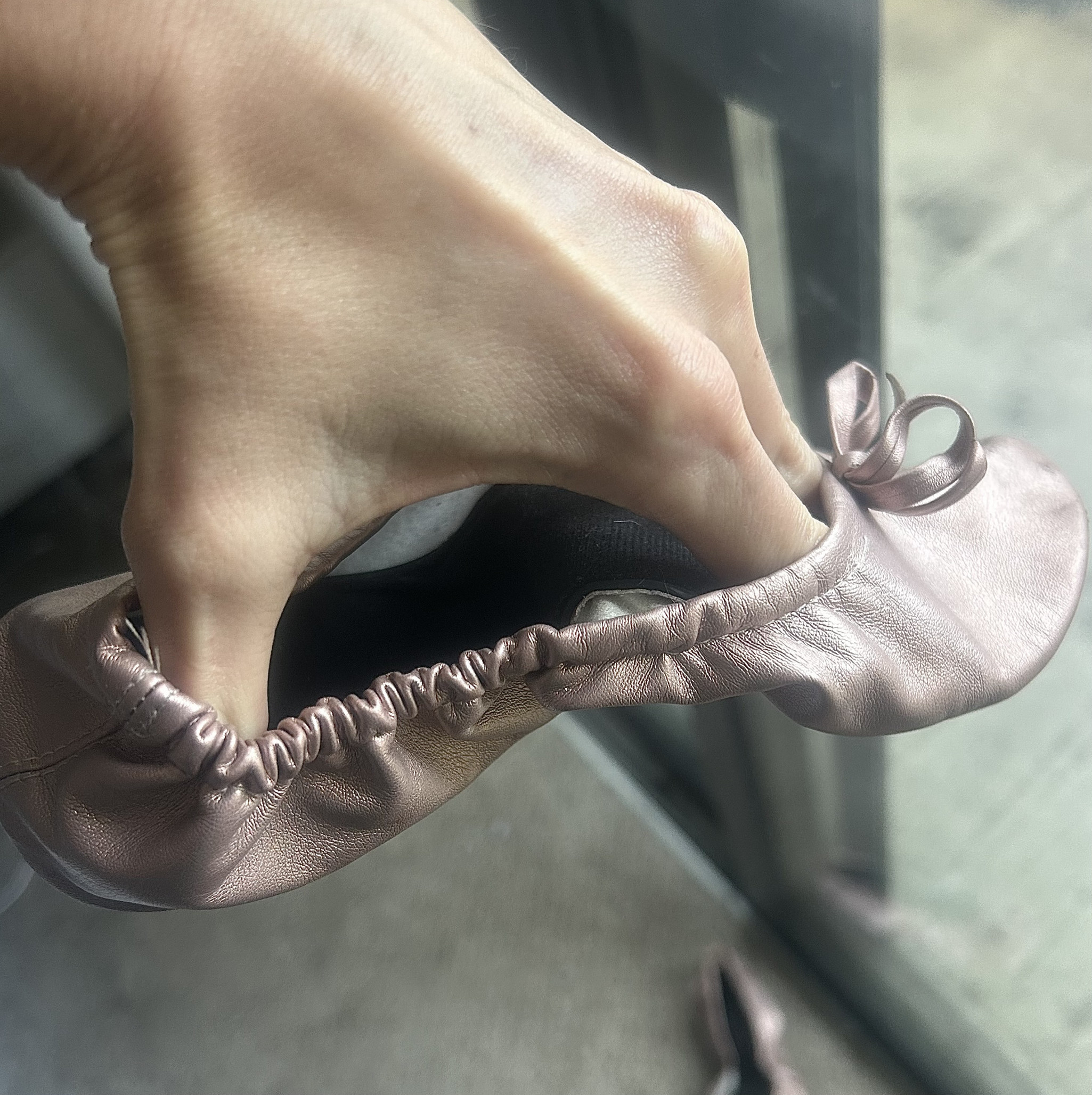 Dirty smelly old shoes ballet flats