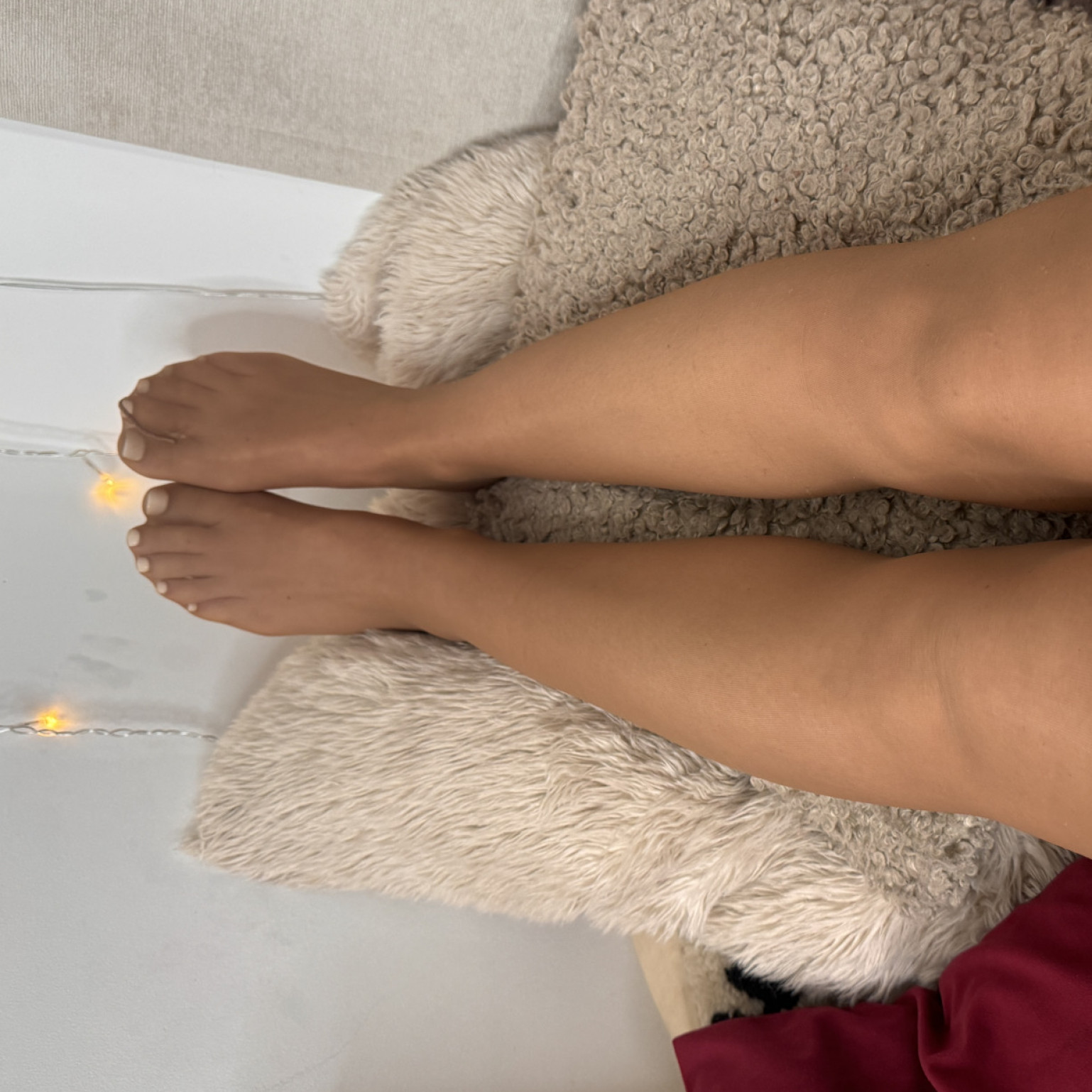 WORN SHEER NYLON STOCKINGS