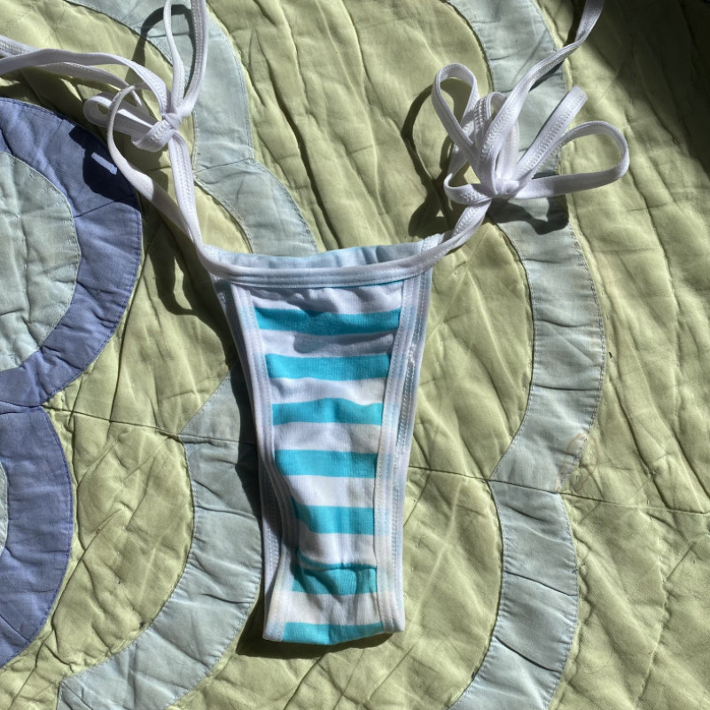 Striped Anime Panty Cum Sweat Dirty