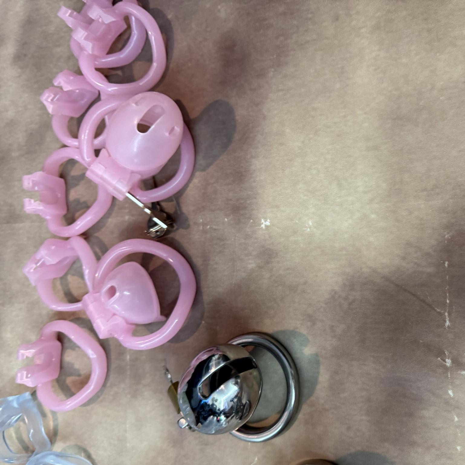 Chastity cages worn by me