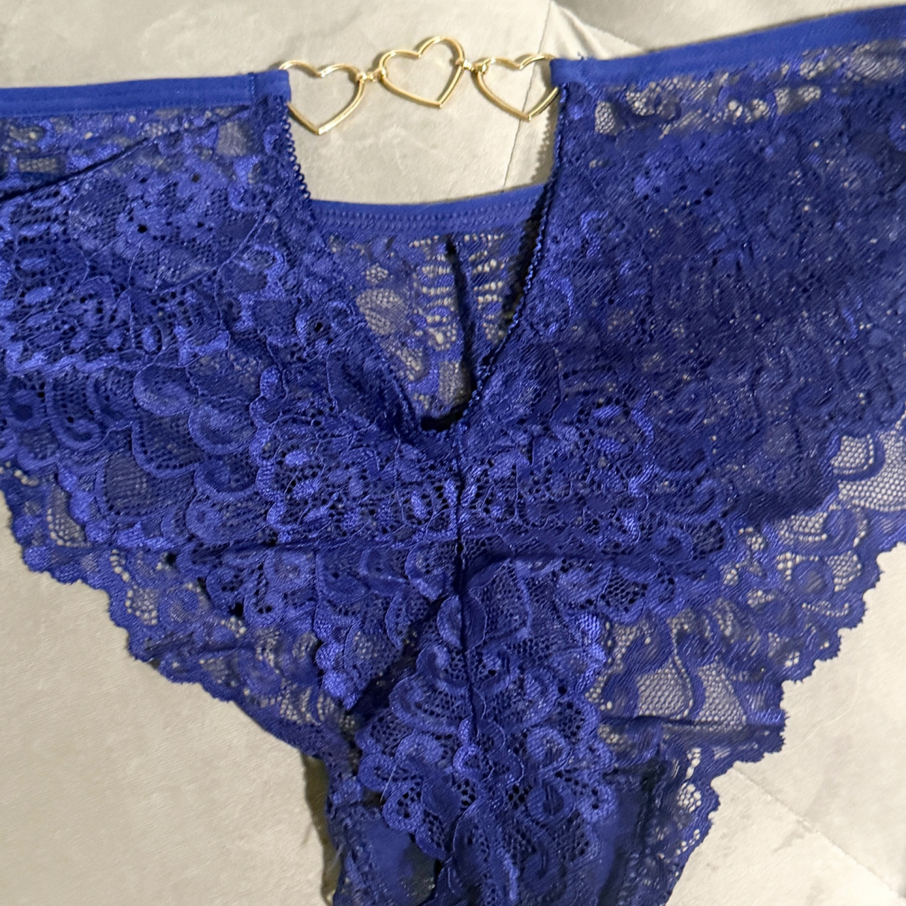 Worn Lacy Purple Panties