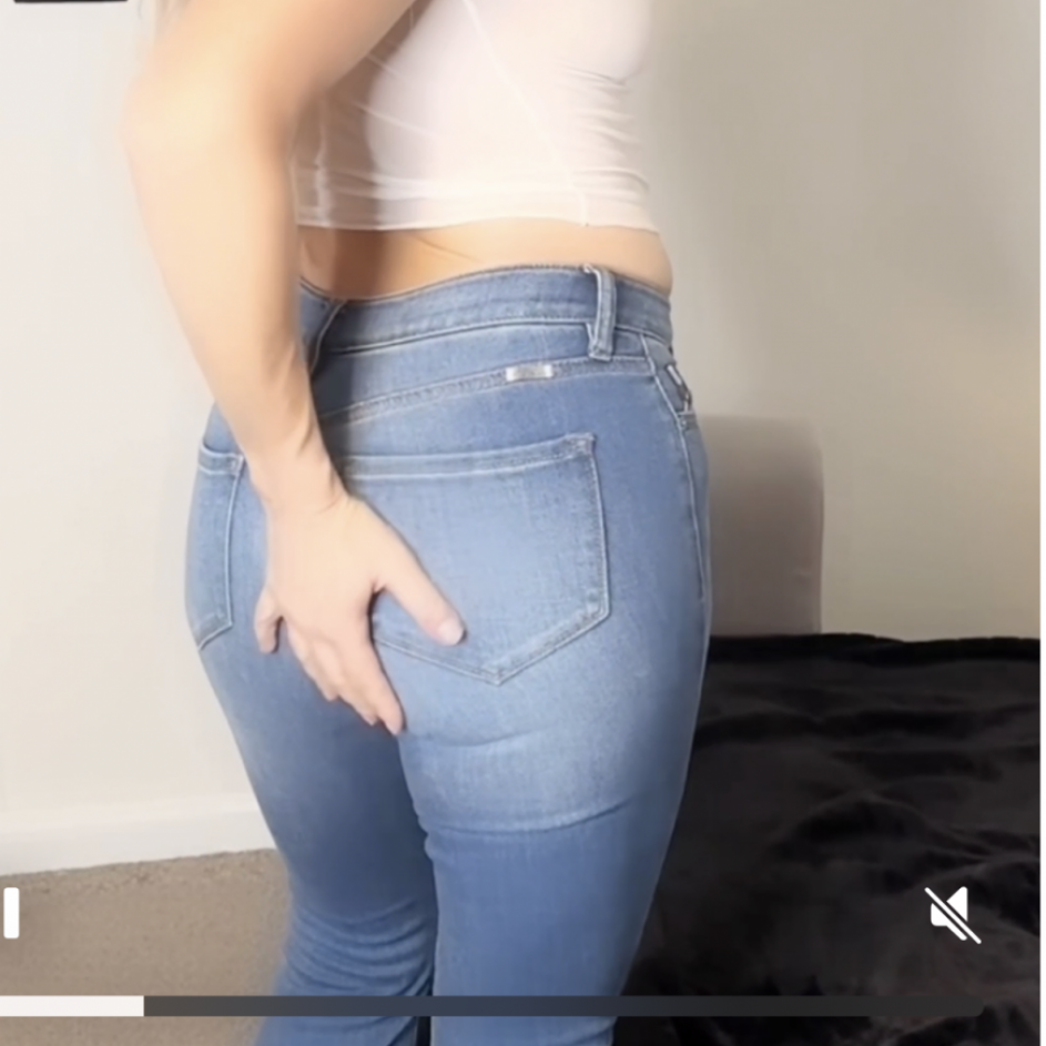 Heavily worn Jeans with sexy scent