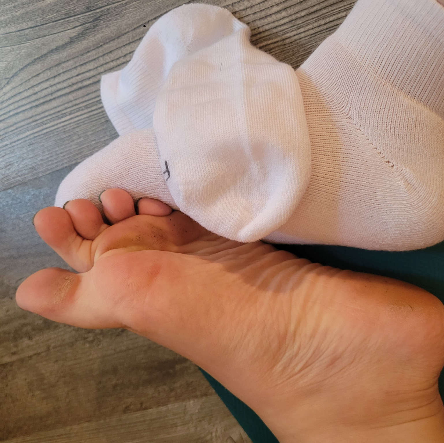 Sweaty exercise socks