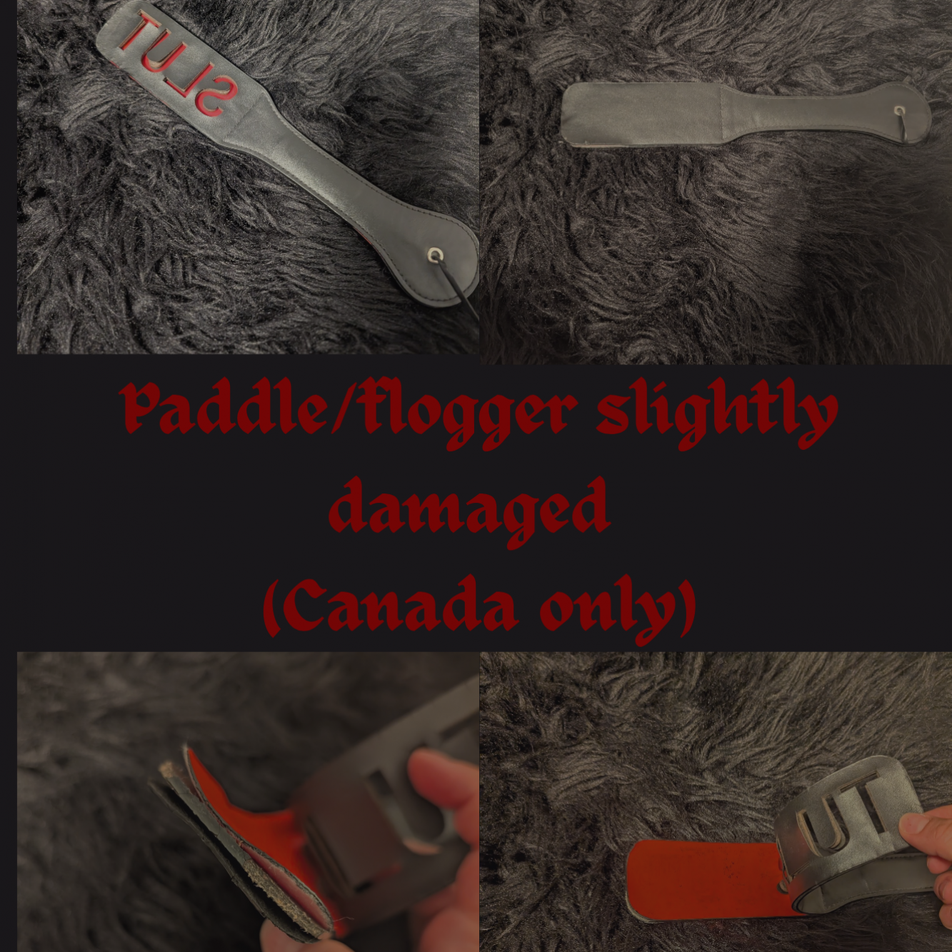 Slut Paddle Red and Black