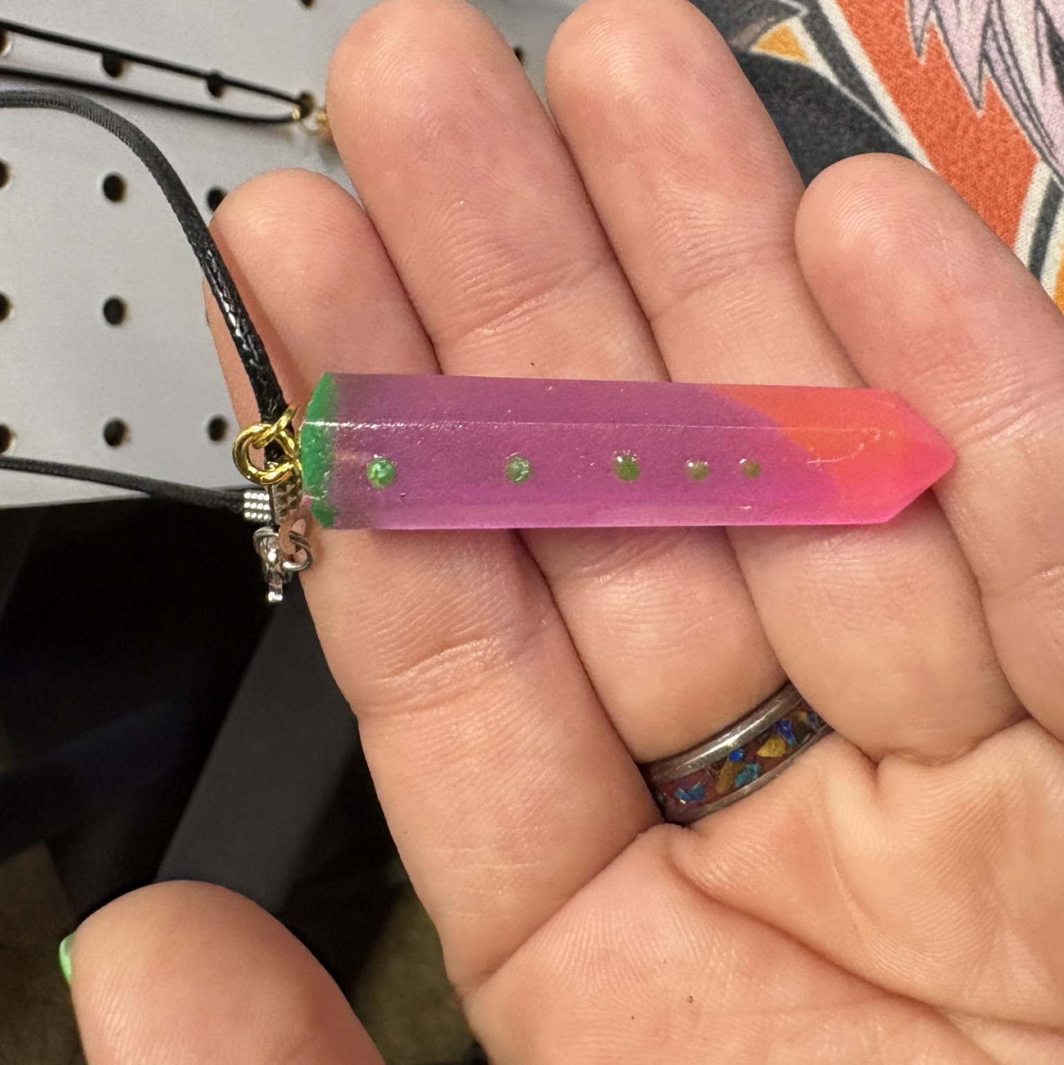 Beautiful handmade glowing pendant