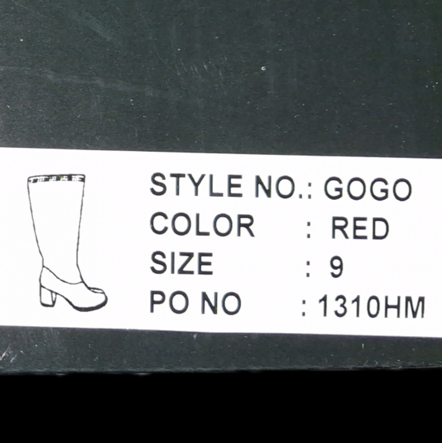 Ellie  3 Gogo Boots WZipper Size 9 Color Red