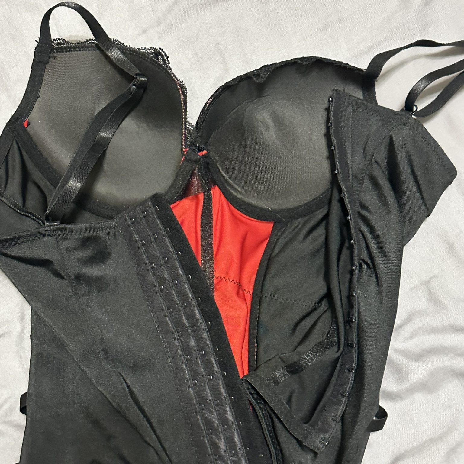 Black laced lingerie top