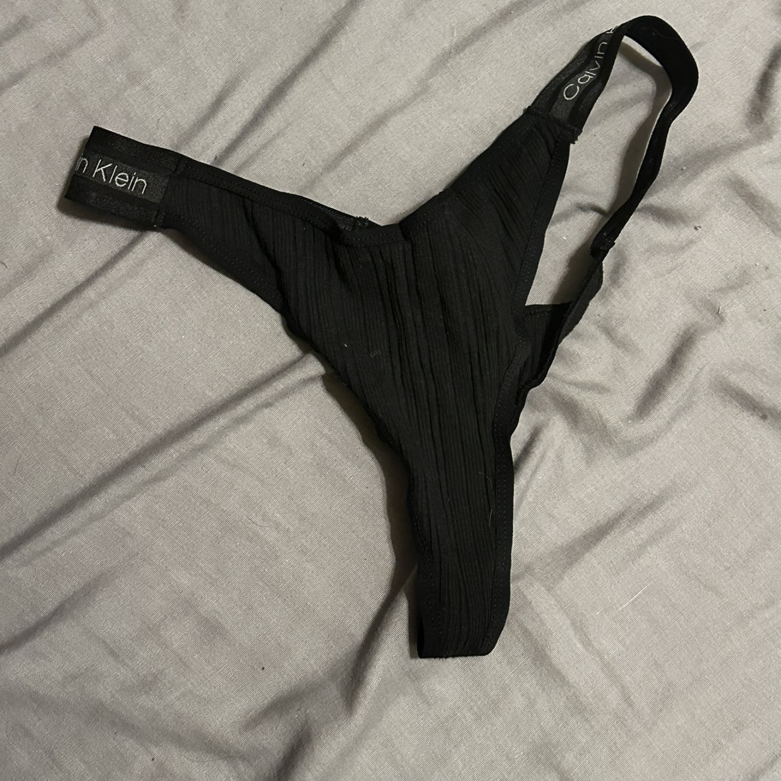 Black Calvin klein thong