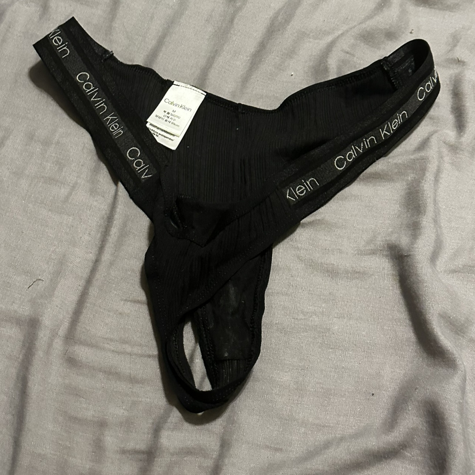 Black Calvin klein thong