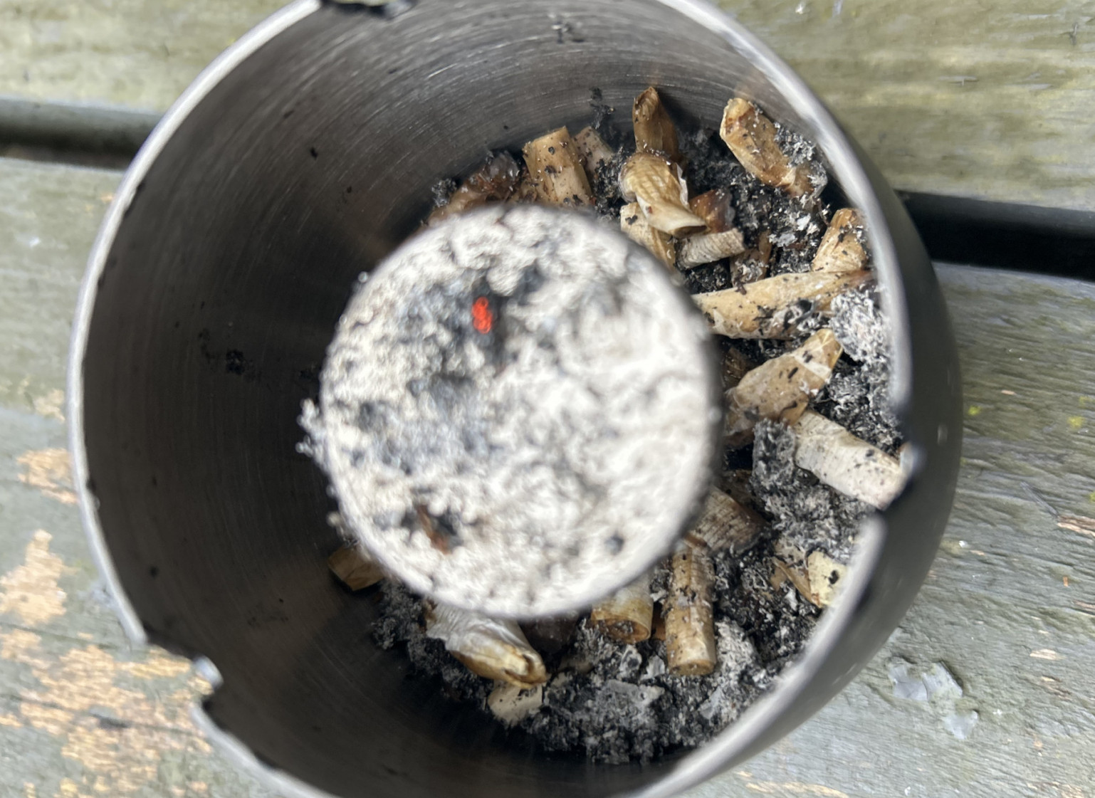 Cigarette butts and ash’s