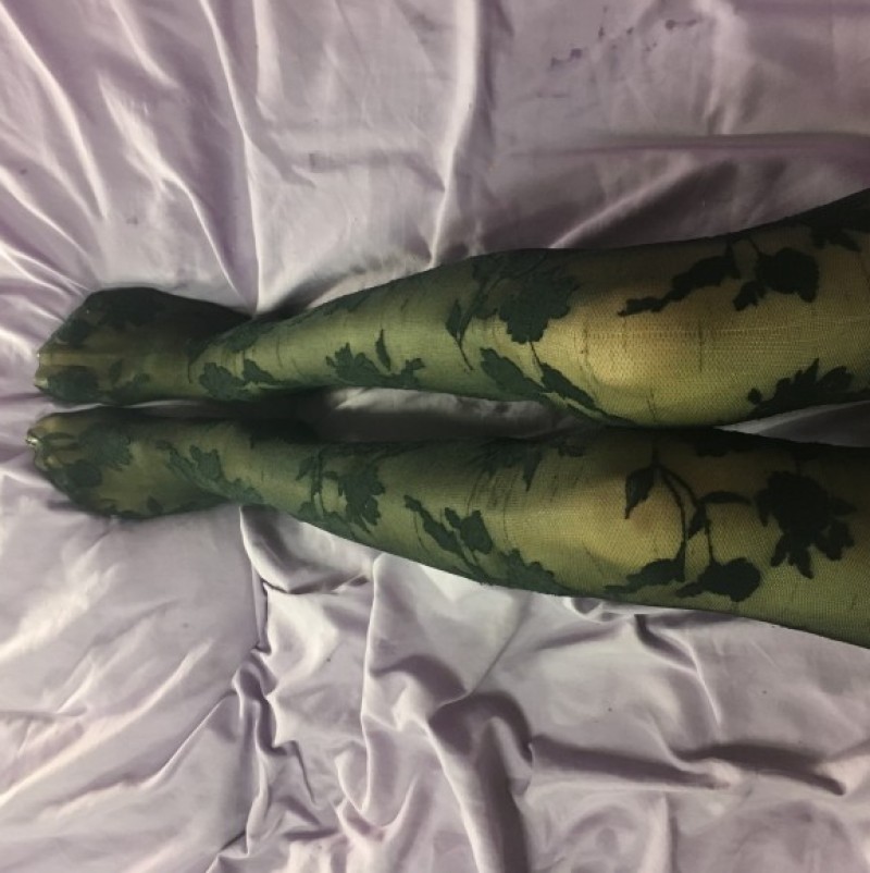 Dark Flowery Pantyhose
