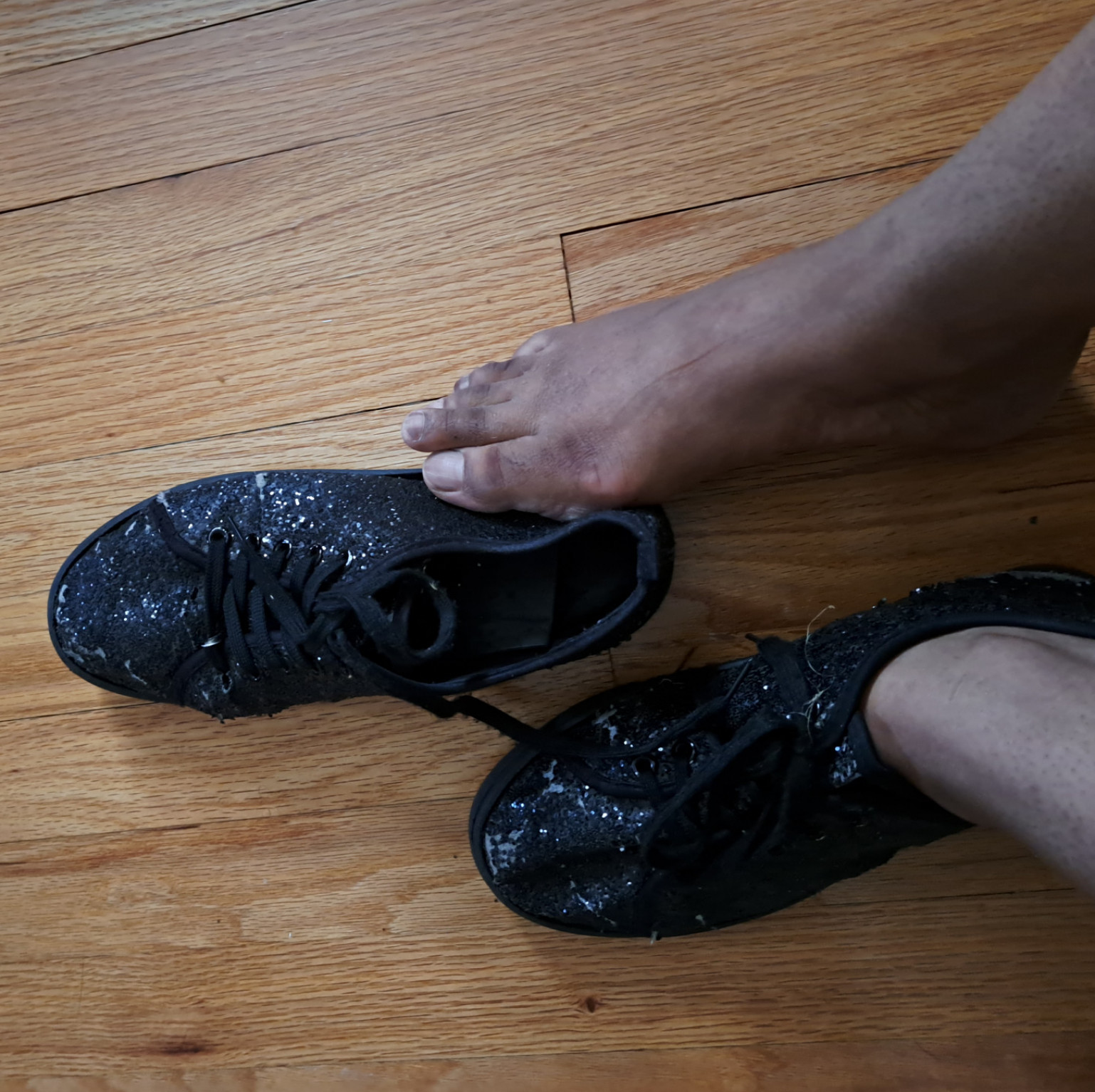 Sparkly Black Sneakers