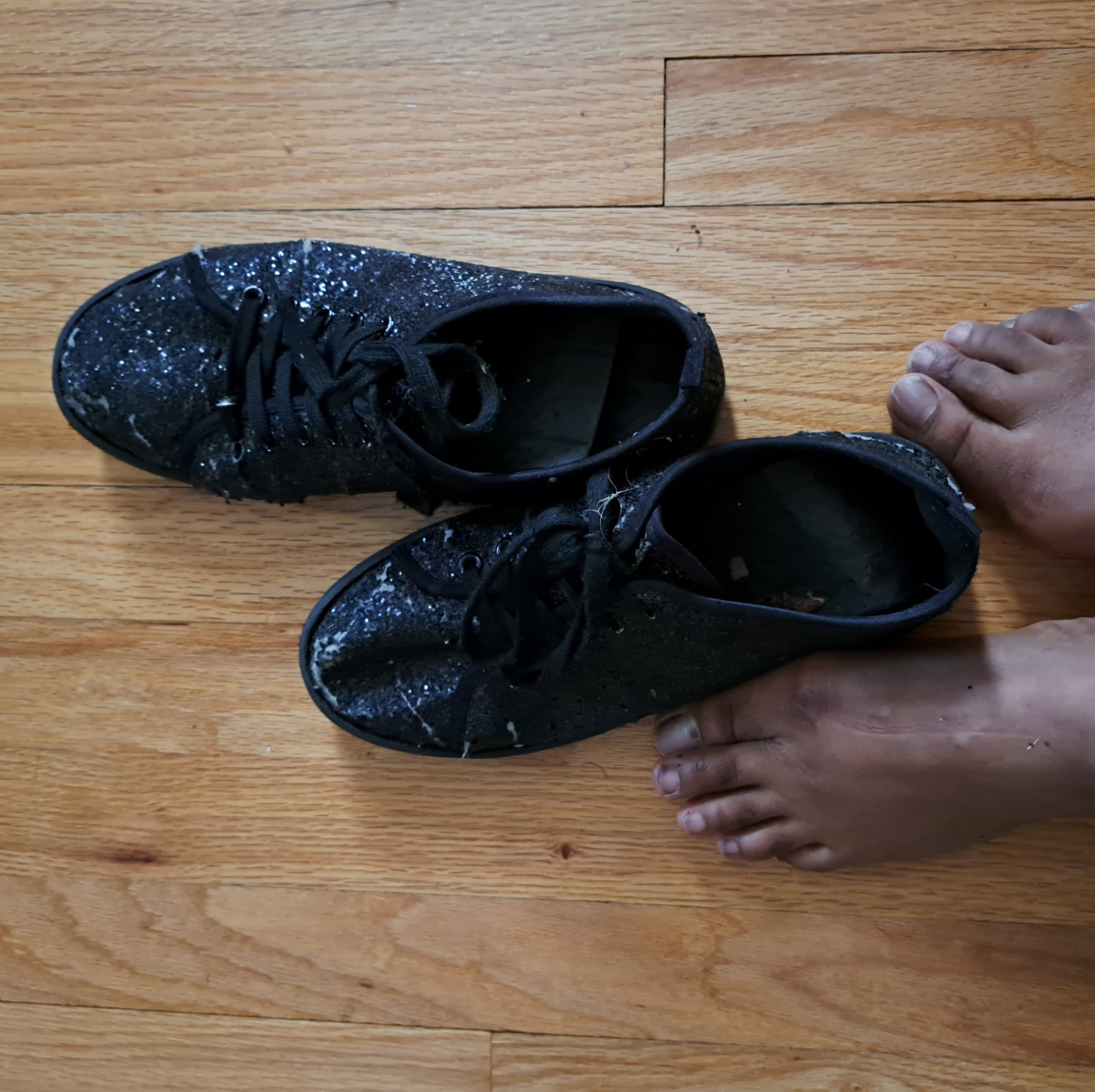 Sparkly Black Sneakers