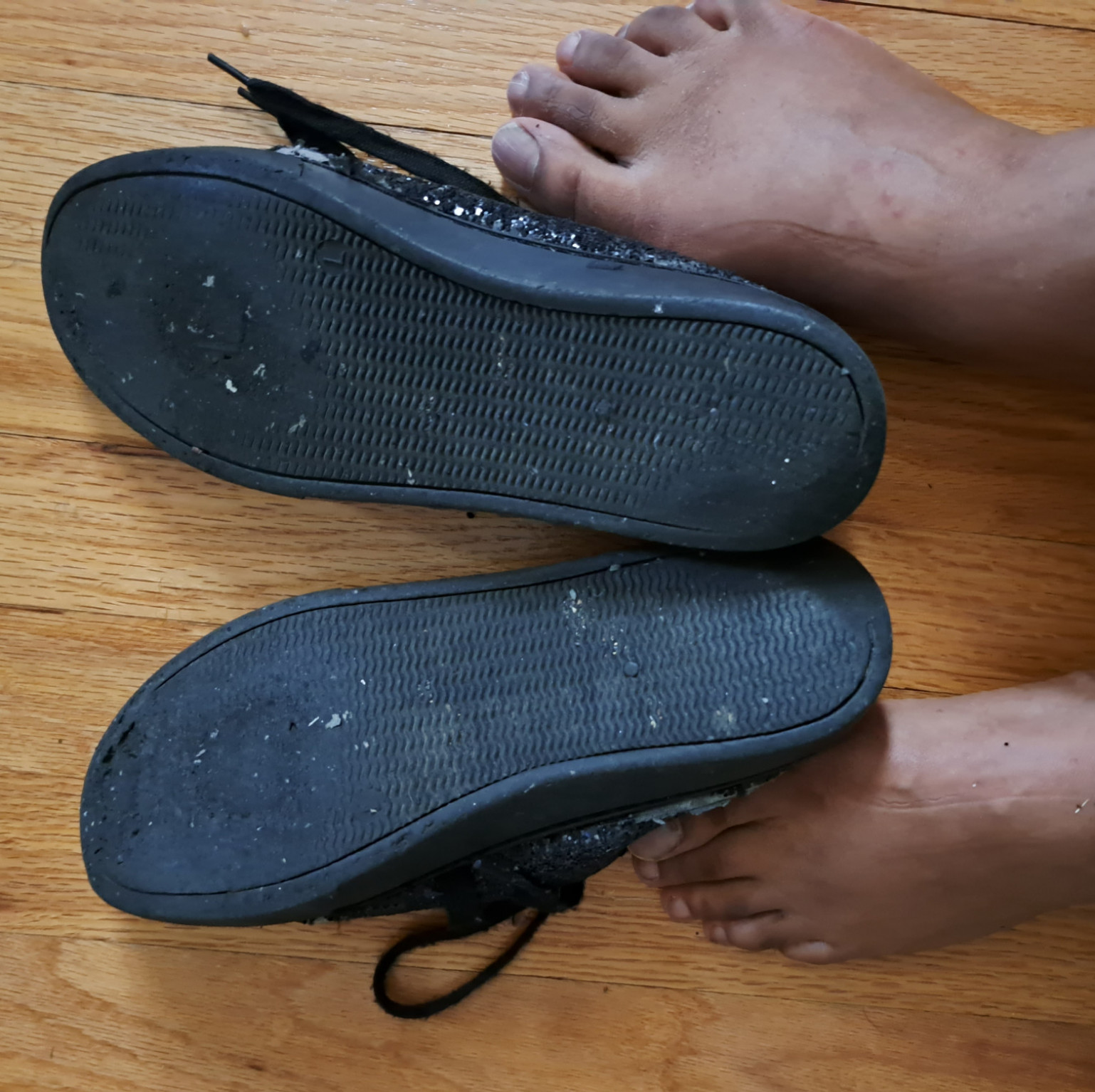 Sparkly Black Sneakers