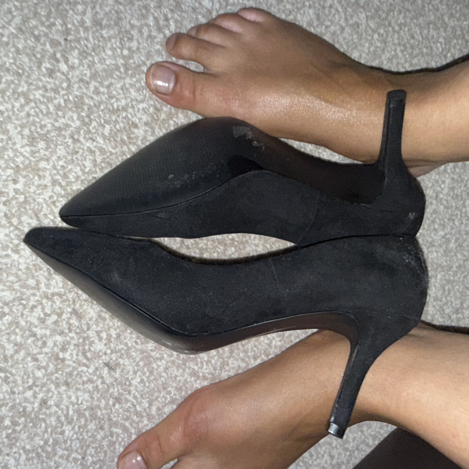 Sexy time velvet heels!