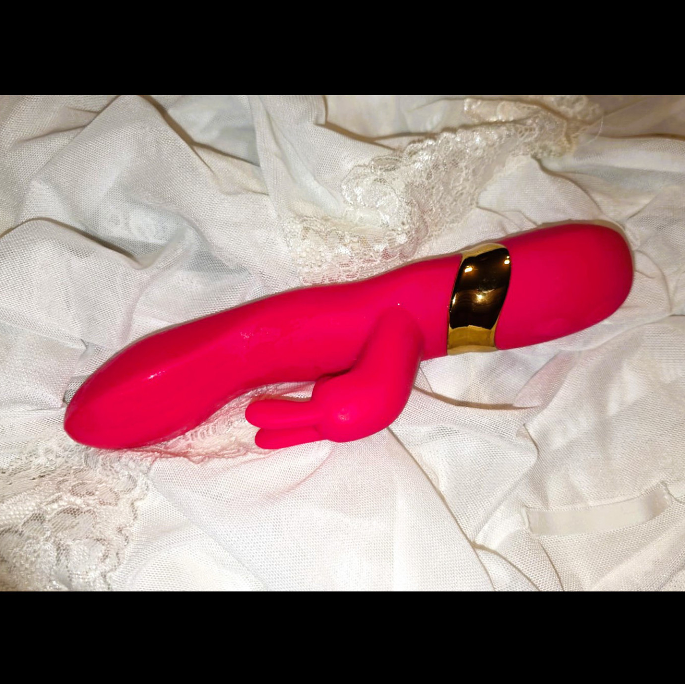 Well used rabbit type pink silicon Vibrator