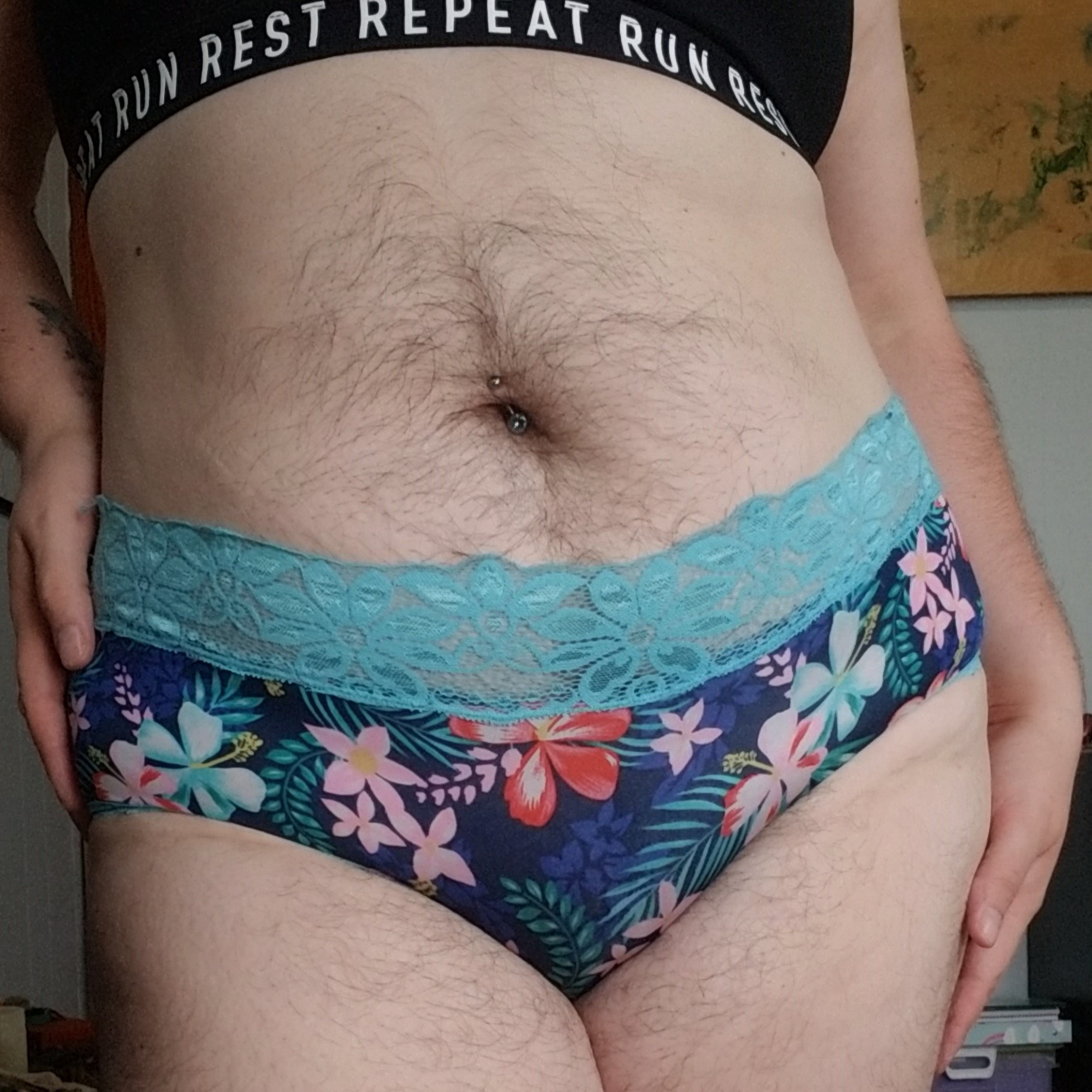 Floral Satiny Cheeky Panties