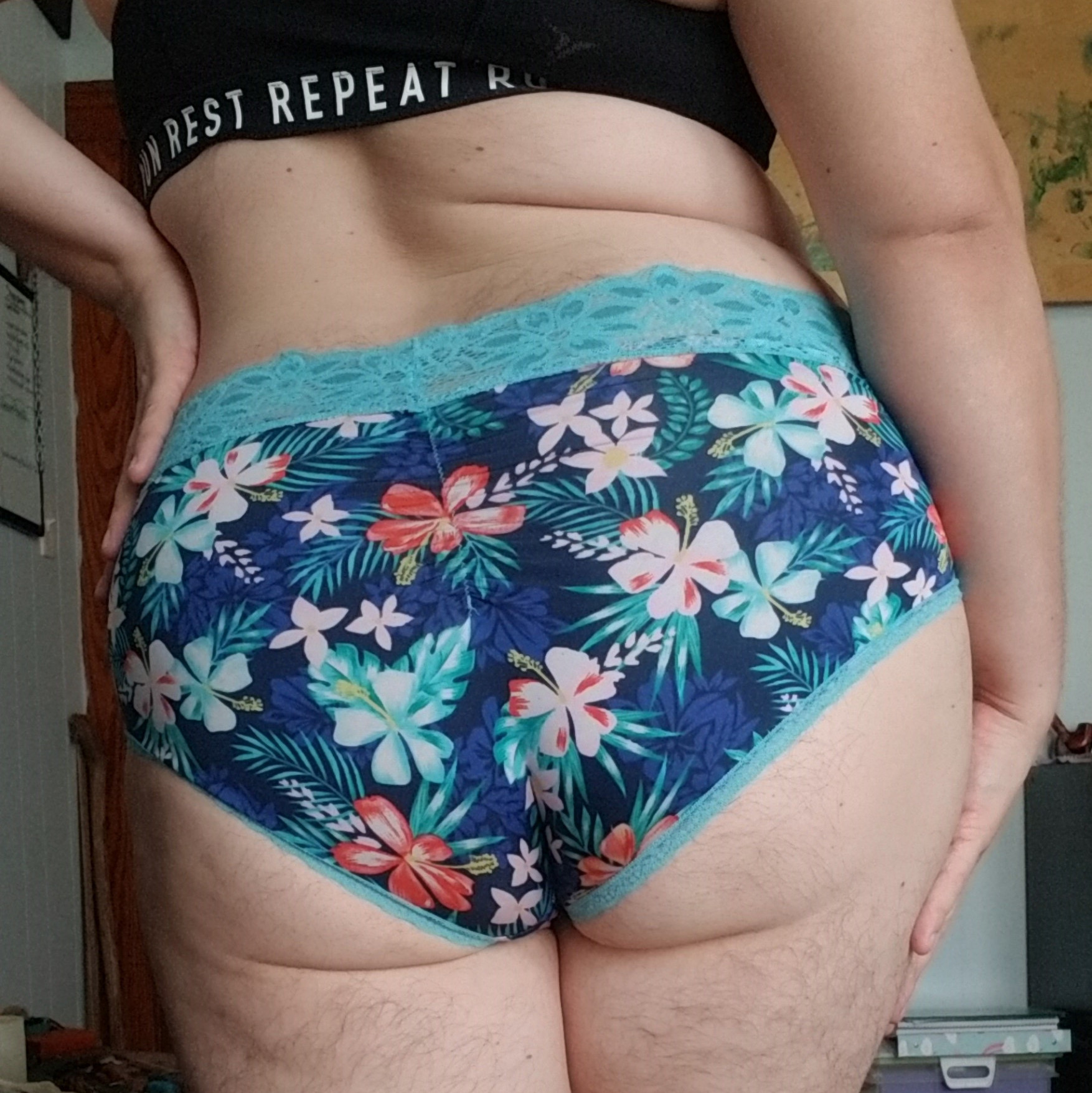 Floral Satiny Cheeky Panties
