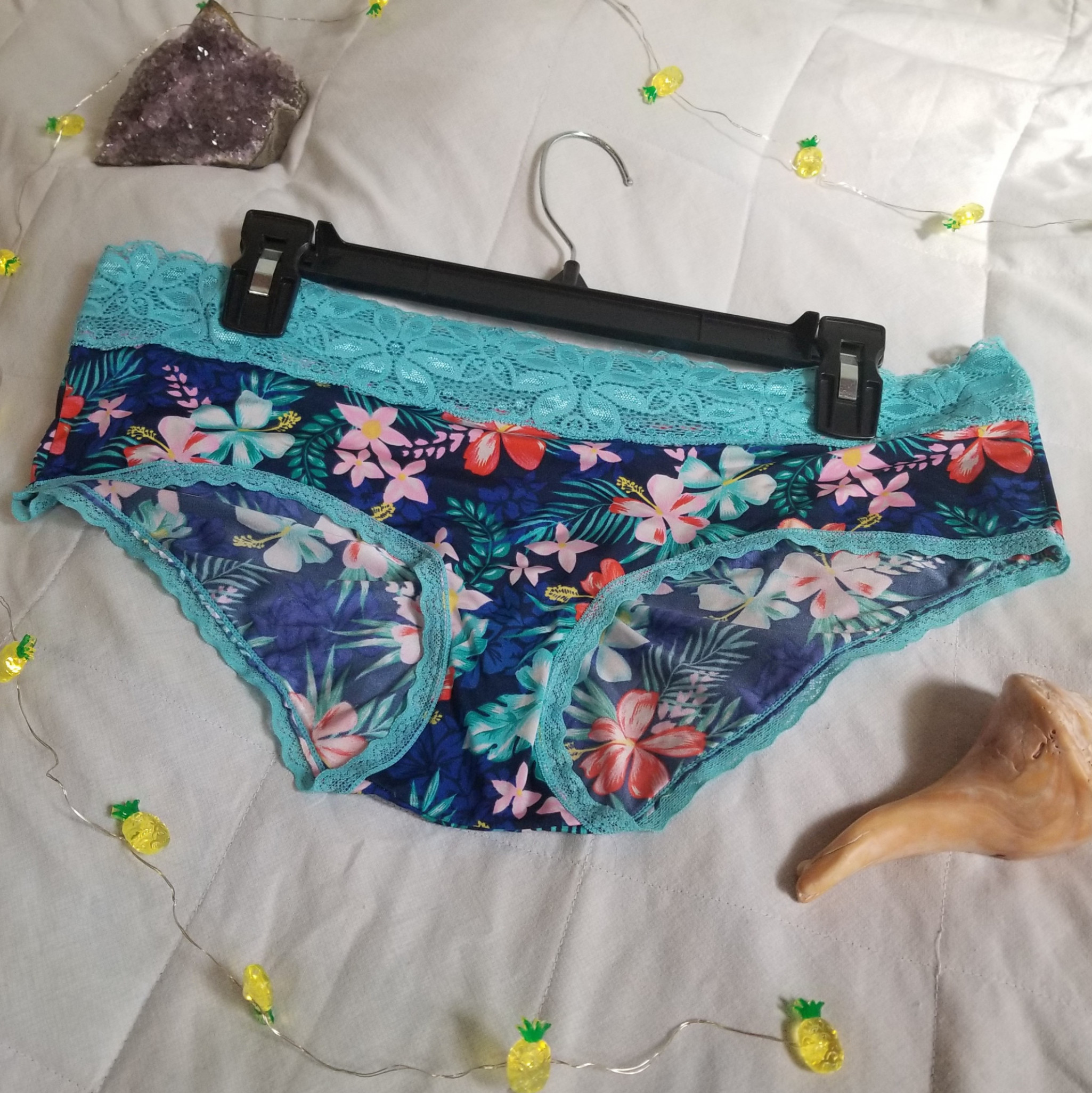 Floral Satiny Cheeky Panties