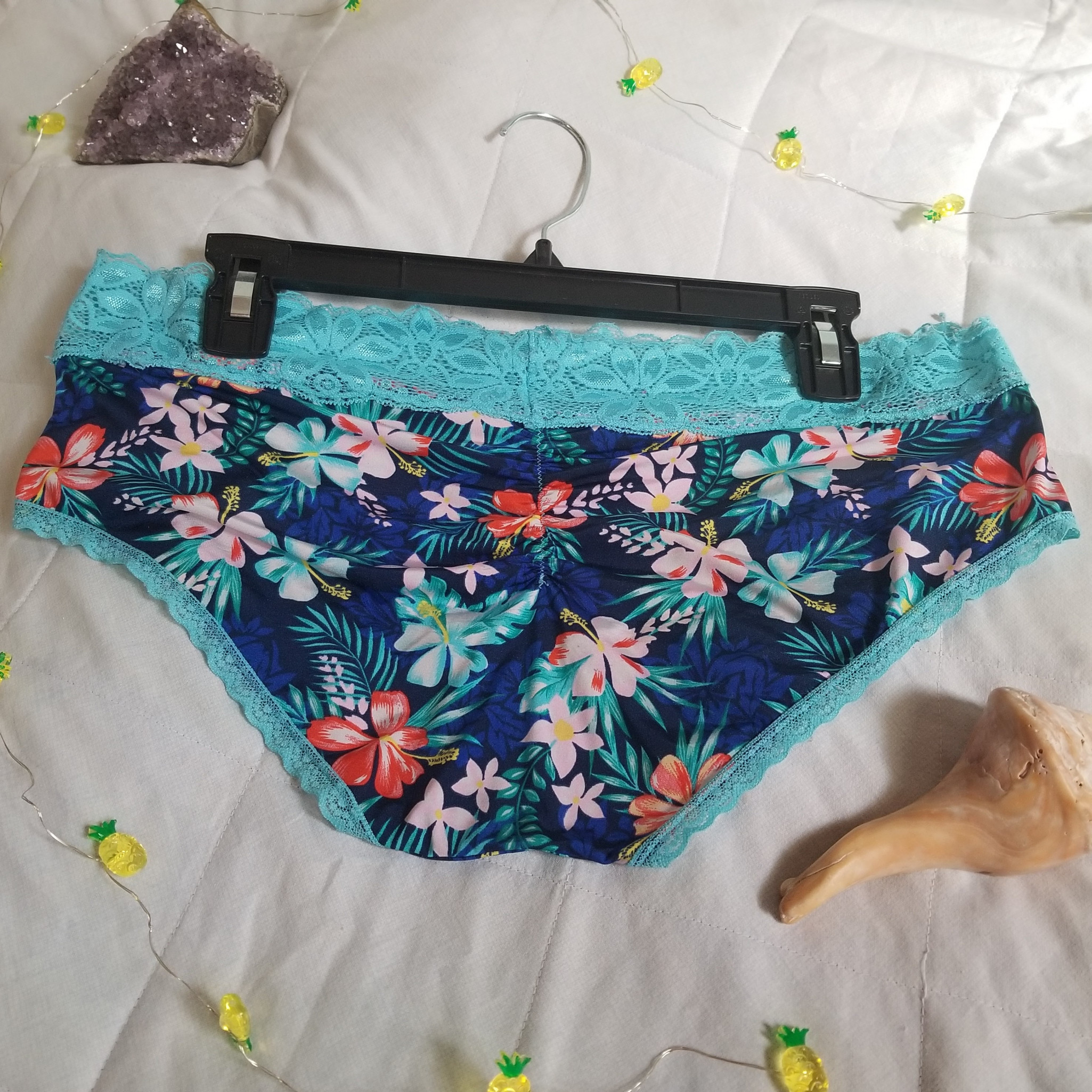 Floral Satiny Cheeky Panties