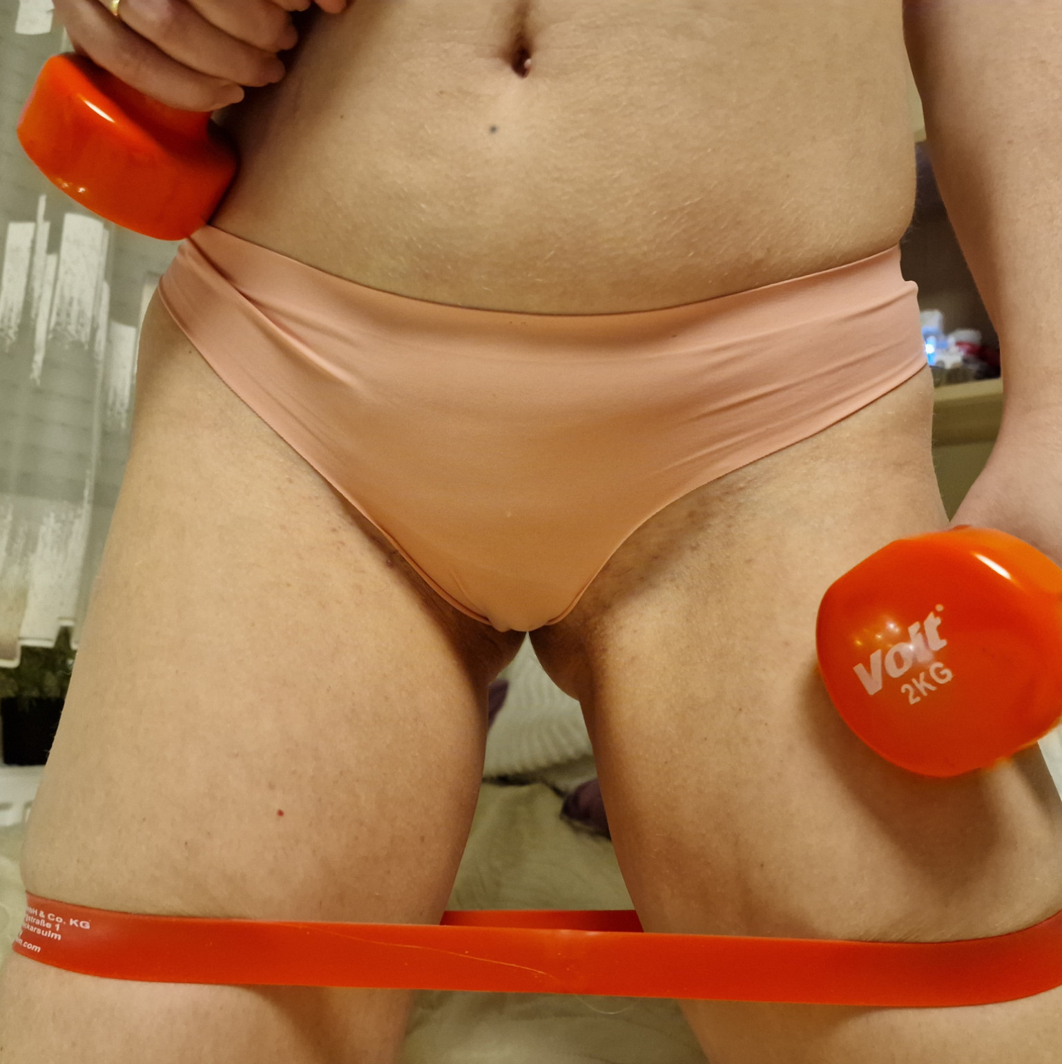 Worn Pink Workout Panties