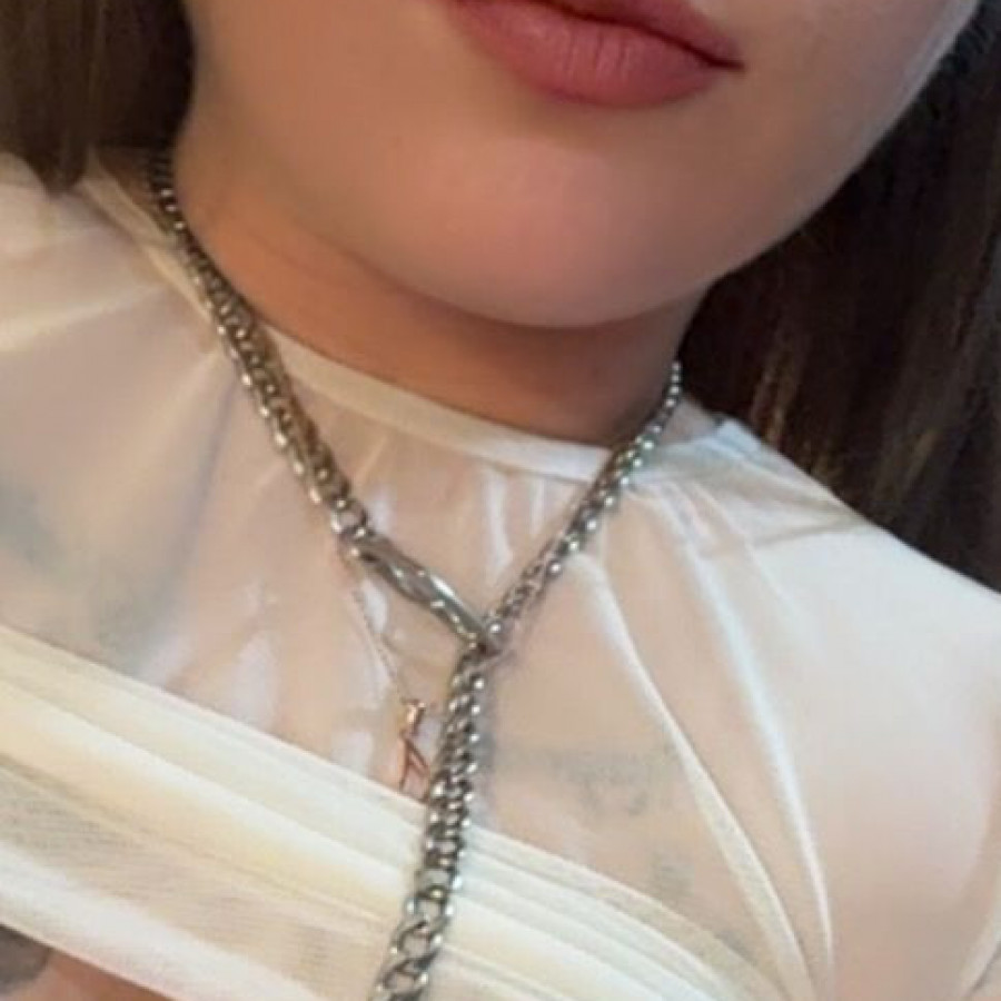 Worn choker necklace collar