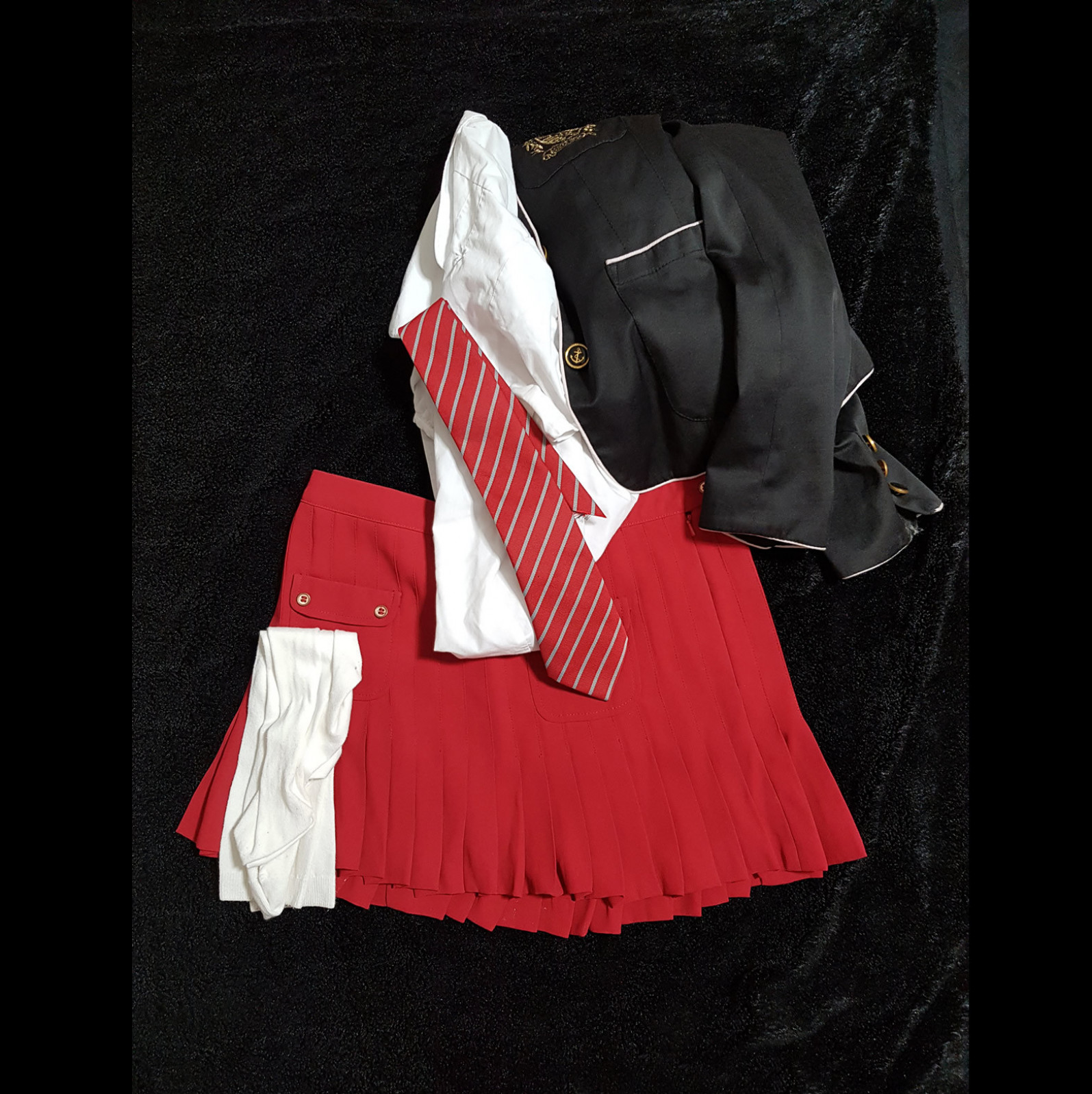 Jessika Cream Academy skirt and jacket bundle