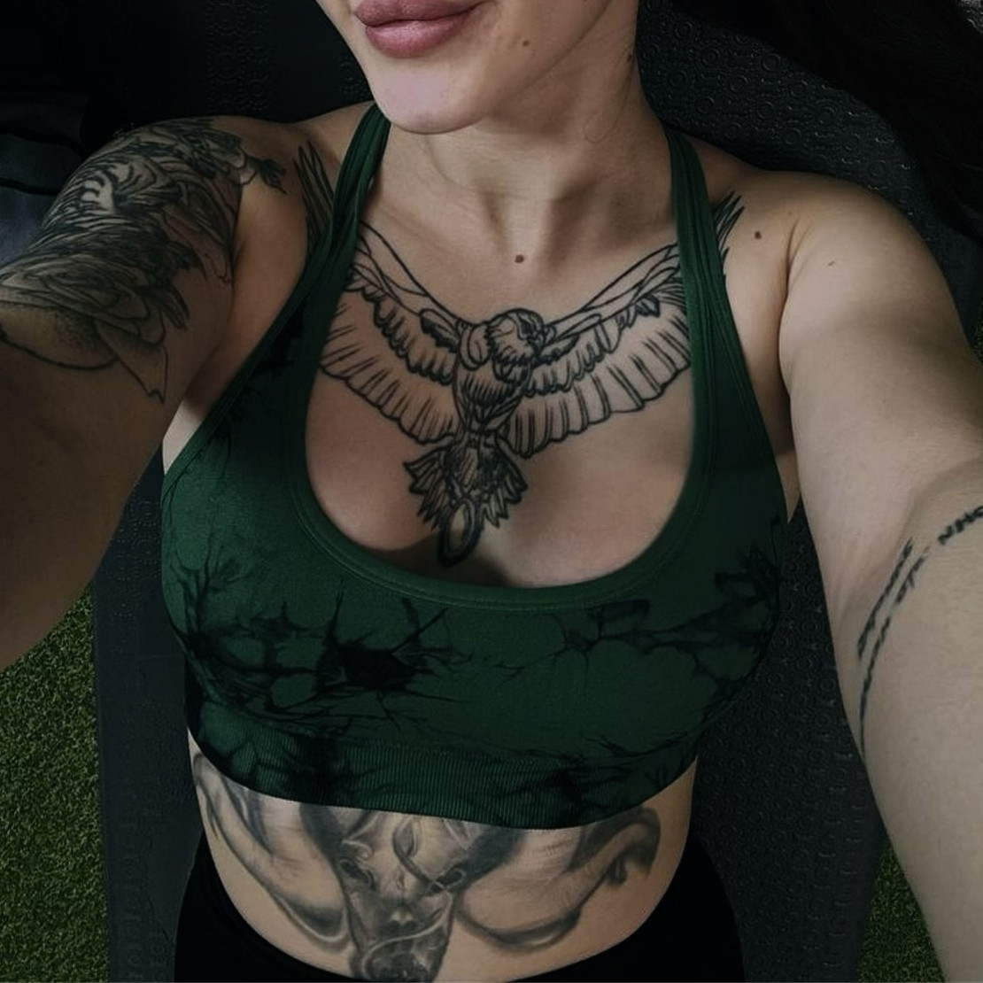Emerald green GYM top