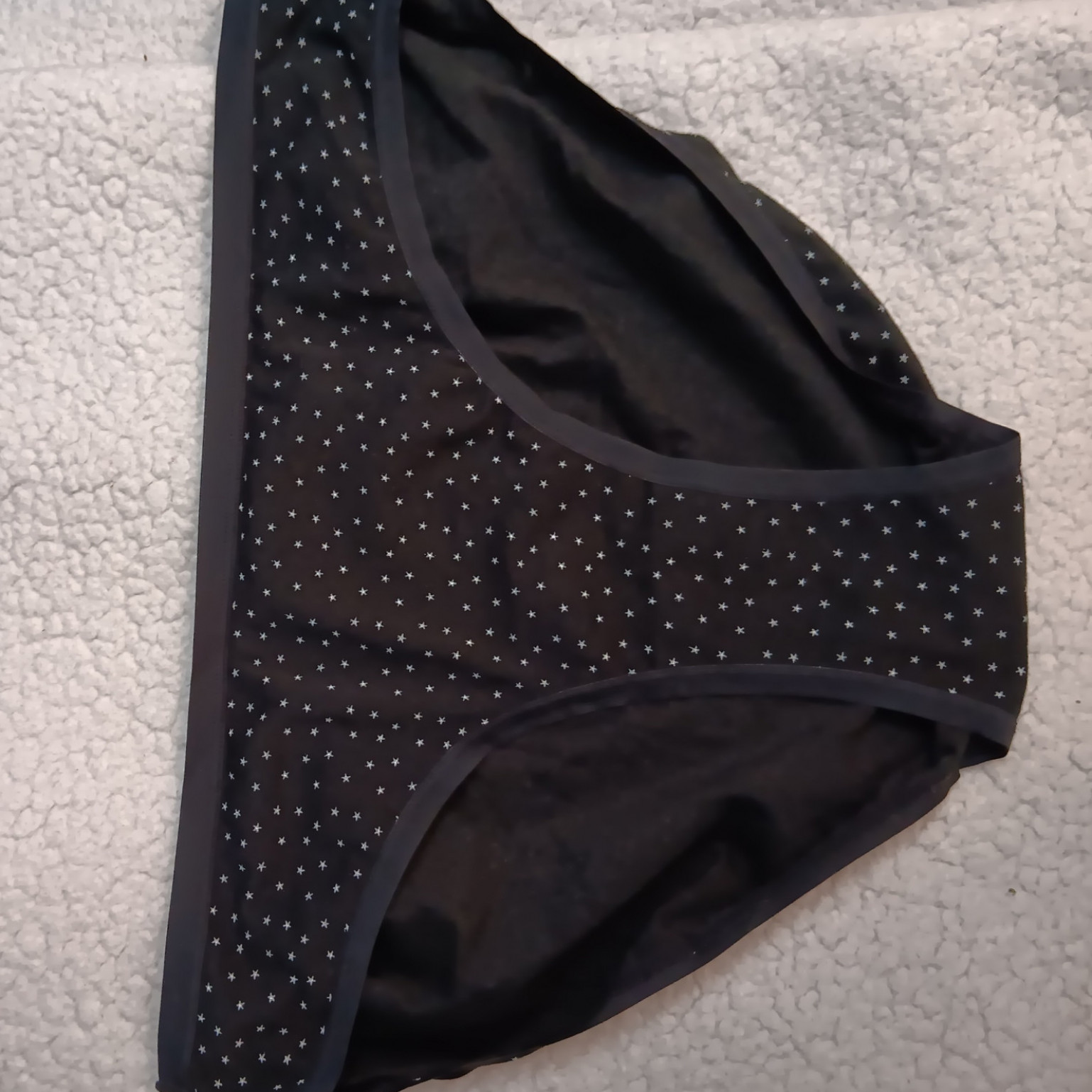 Auden Brand Black Bikini with tiny white stars Size XL
