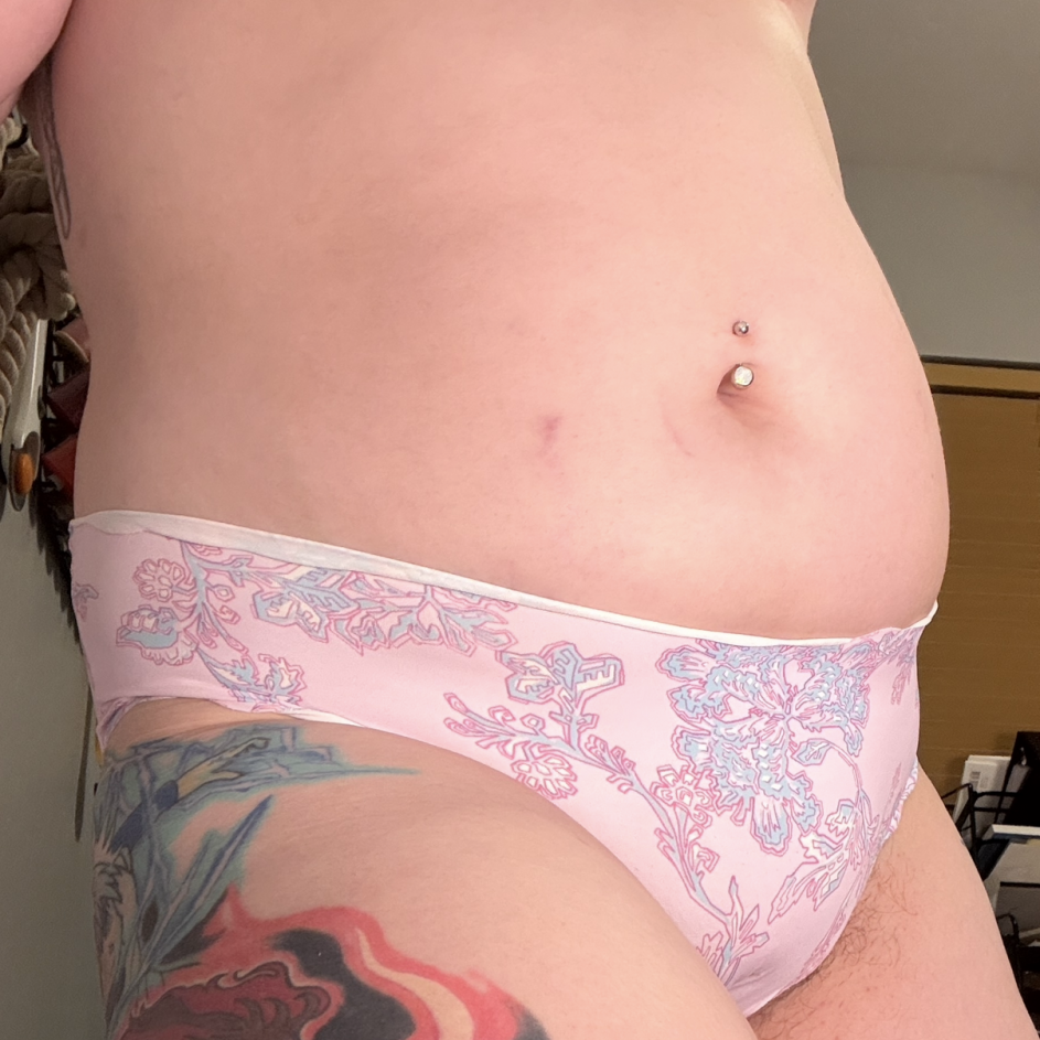 Purple and pink large hip hugger panty