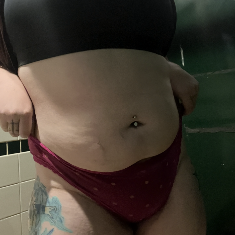 XL pink pika dot bikini panties