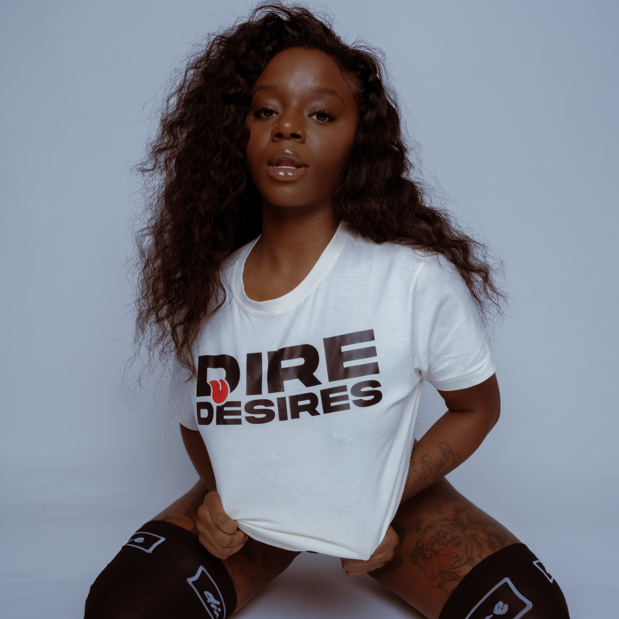 Dire Desires Signature Tee  Natural