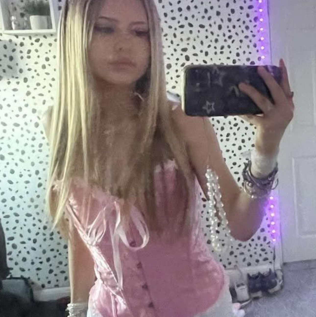 Sexy blonde in Halloween outfits